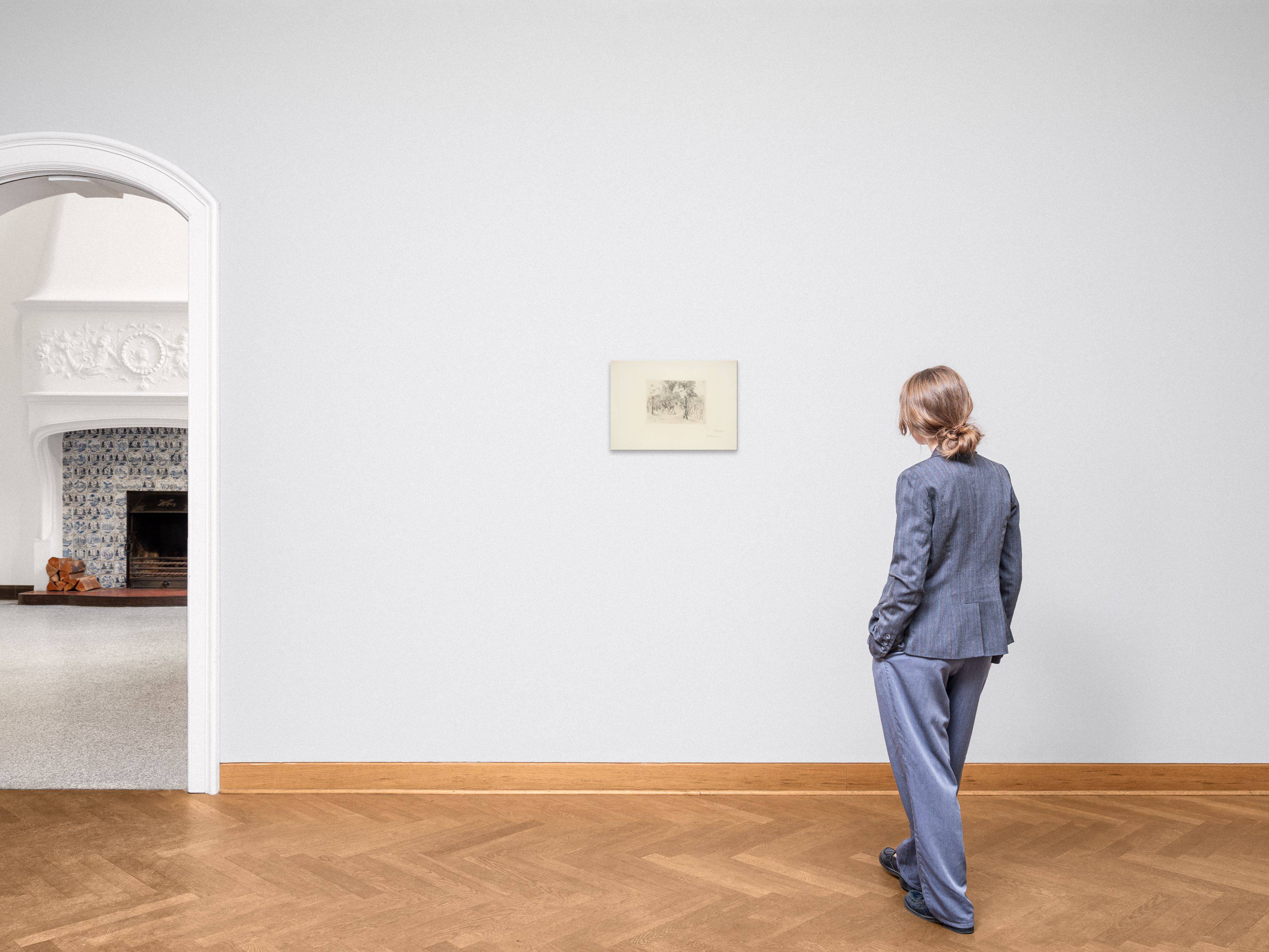 This picture shows the following artwork: Max Liebermann. ”Tiergarten mit Reitern und Spaziergängern”. 1924.