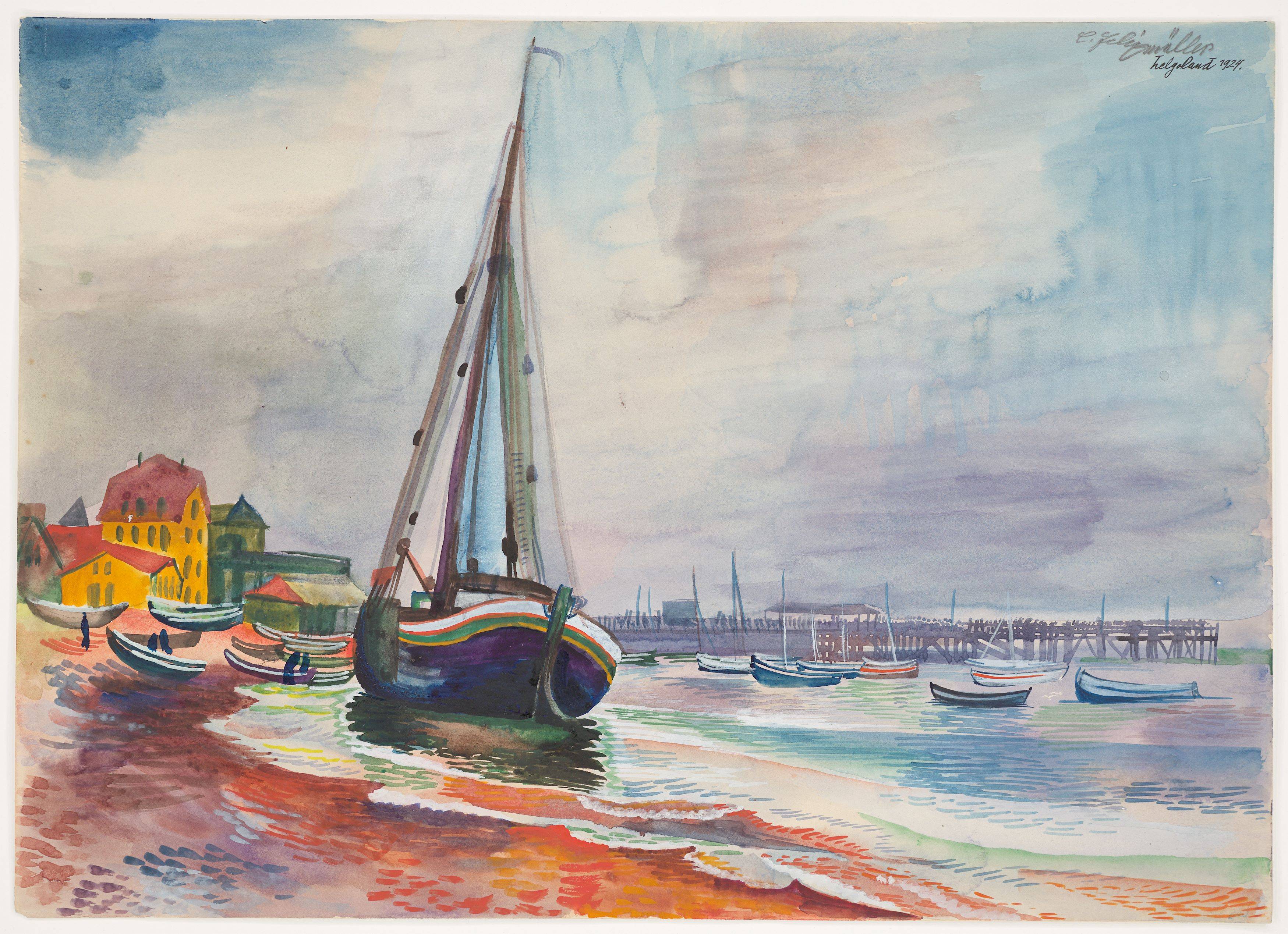 This picture shows the following artwork: Conrad Felixmüller. ”Helgoland”. 1924.