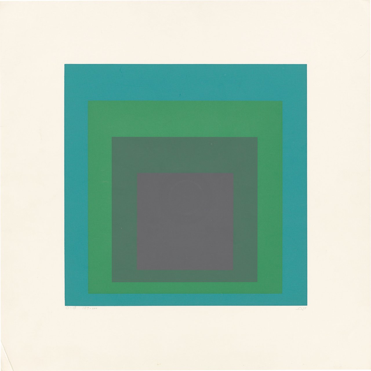 Auf diesem Bild ist das folgende Kunstwerk zu sehen: Josef Albers. „O-G“. 1967.