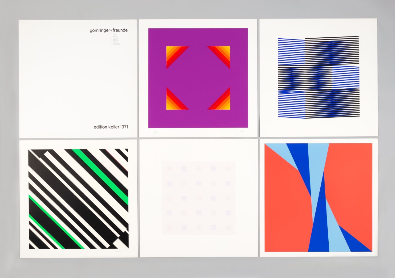 This picture shows the following artwork:  Portfolio. ”Gomringer + Freunde”. 1971.