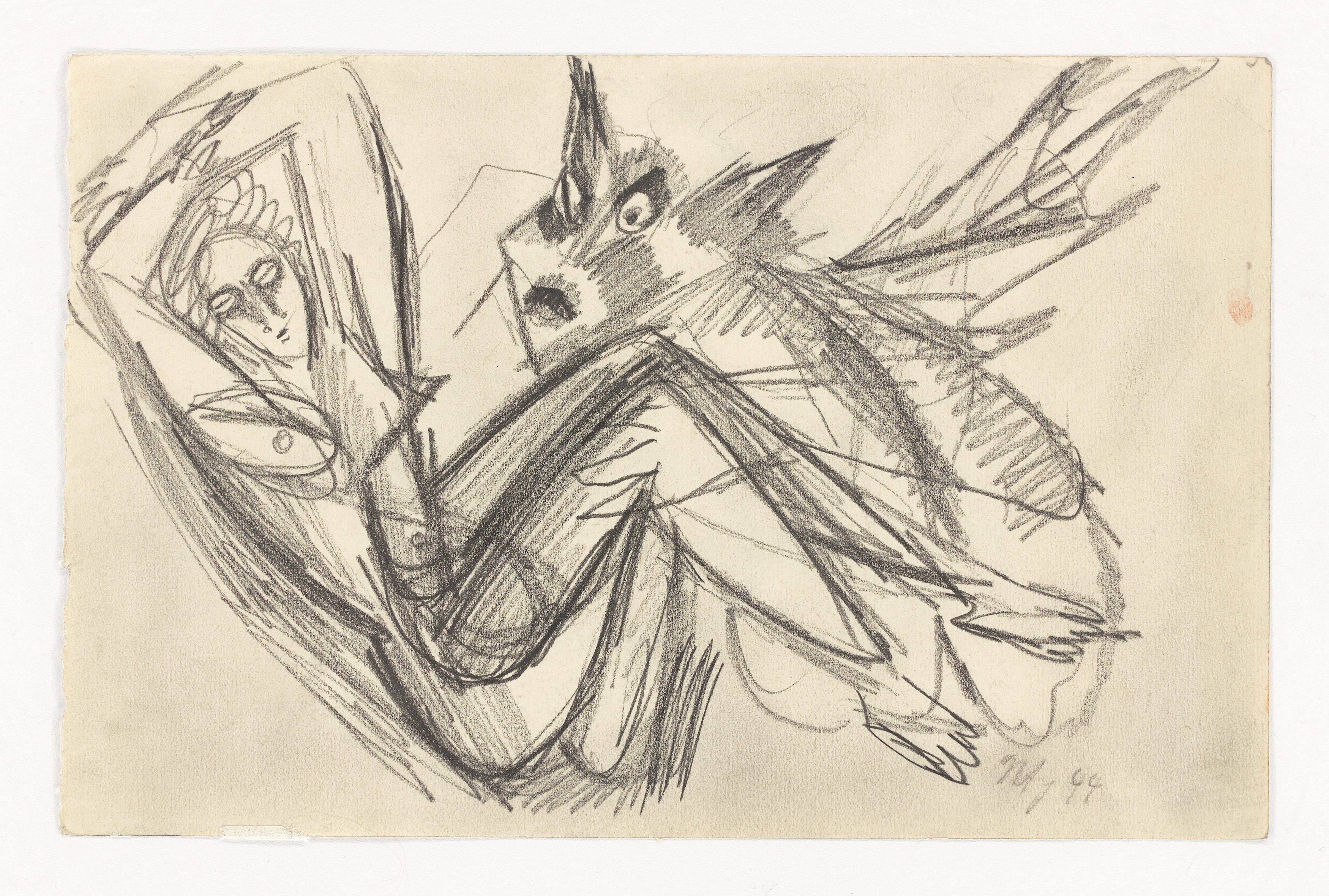 Auf diesem Bild ist das folgende Kunstwerk zu sehen: Ernst Wilhelm Nay. „La Belle et la Bête“. 1944.