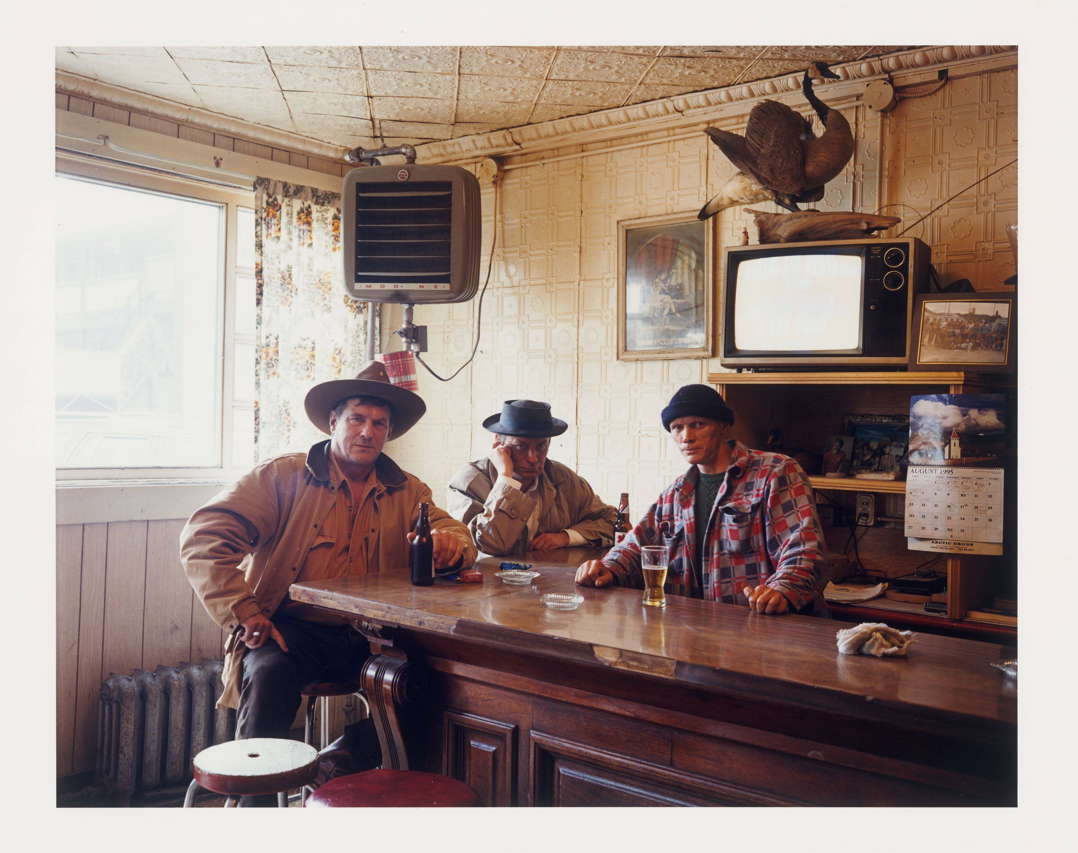 This picture shows the following artwork: Albrecht Fuchs. M.K. 9 Fotografien. Martin Kippenberger in Dawson City, August 1995.