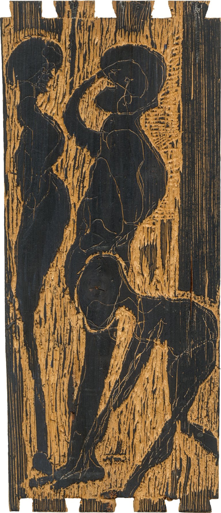 Auf diesem Bild ist das folgende Kunstwerk zu sehen: Gerhard Altenbourg. Zu: „Dreiergruppe, zwei daraus nachthungrig“. 1970.