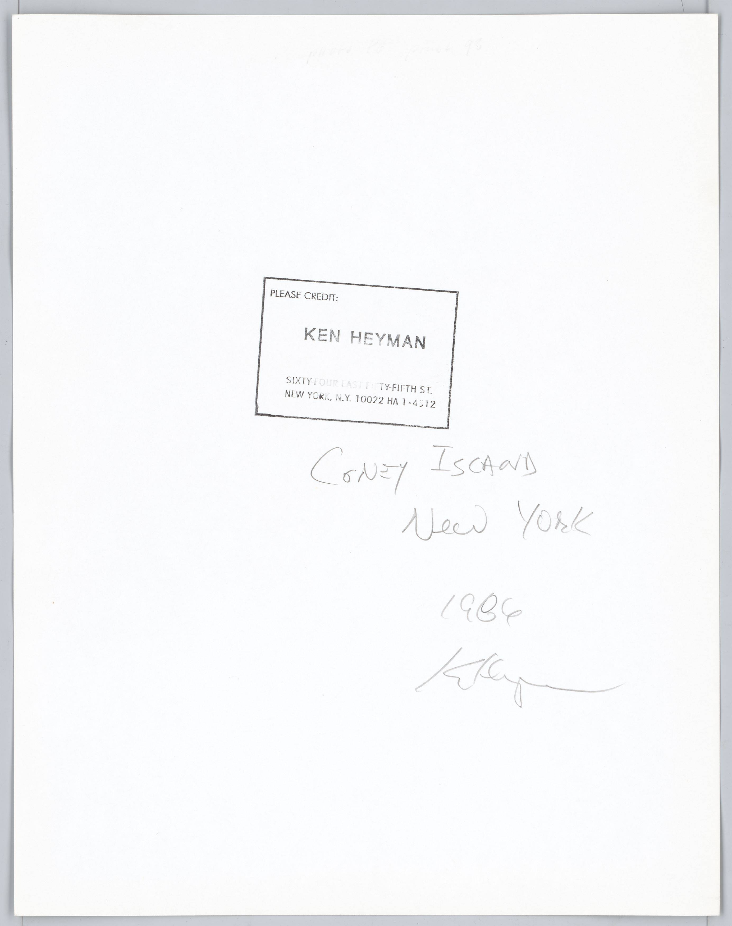 This picture shows the following artwork: Ken Heyman. ”Coney Island, New York”. 1966.