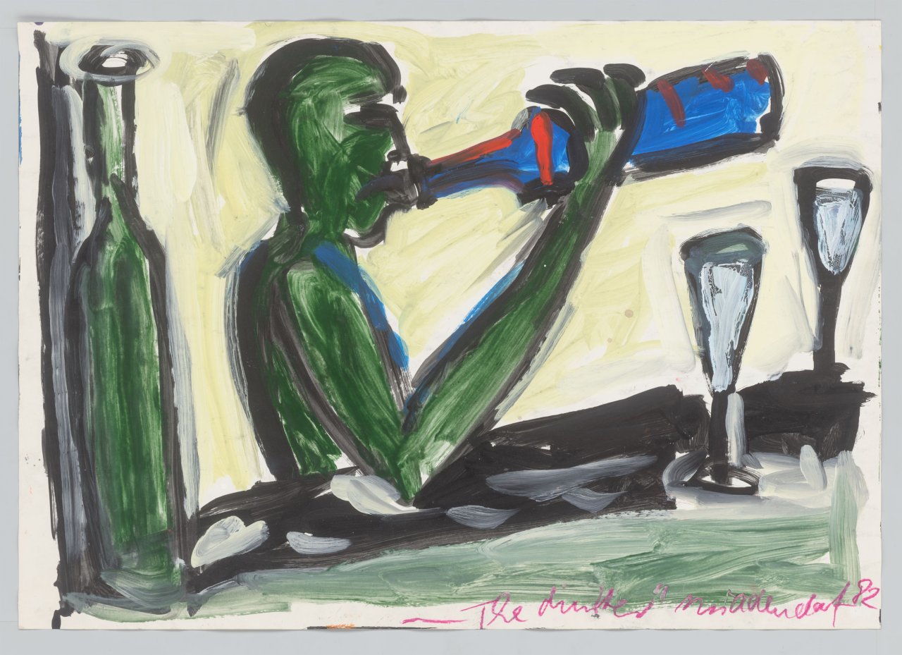 This picture shows the following artwork: Helmut Middendorf. ”The drinker”. 1982.