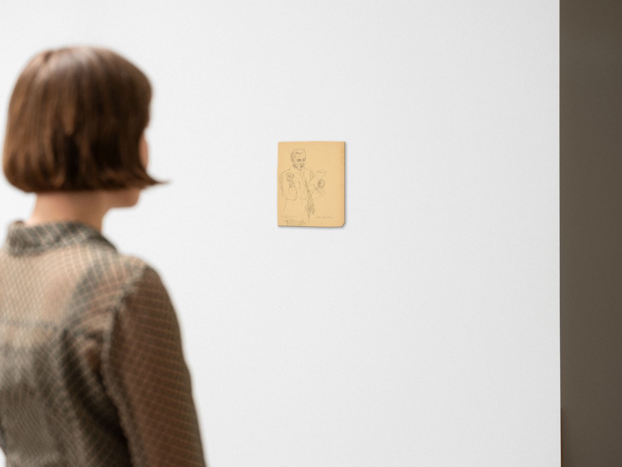 This picture shows the following artwork: Lotte Laserstein. Man reciting. Presumably 1930s/1940s.