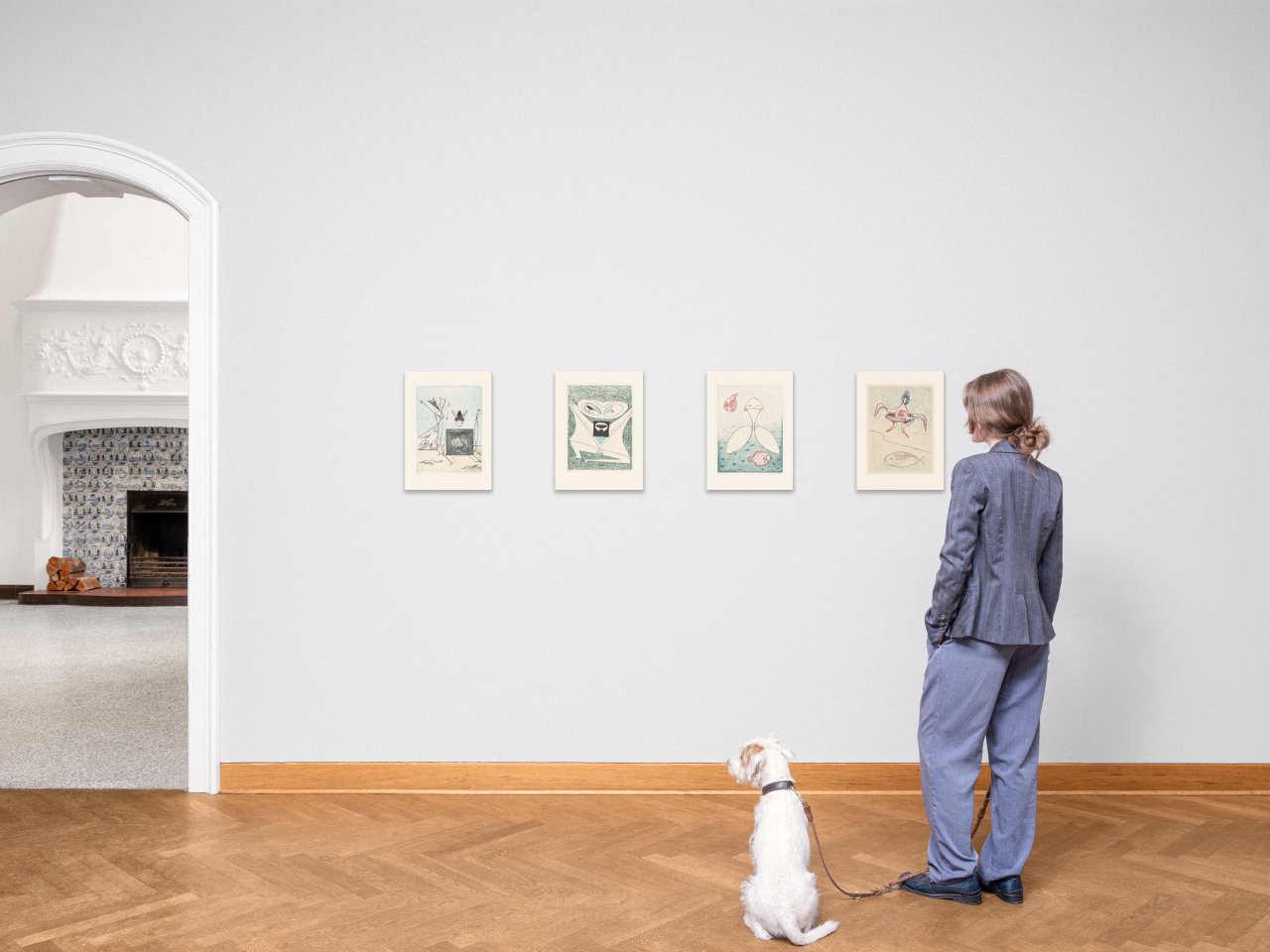 This picture shows the following artwork: Max Ernst. ”Zu: Pierre Hebey, Festin”. 1974.