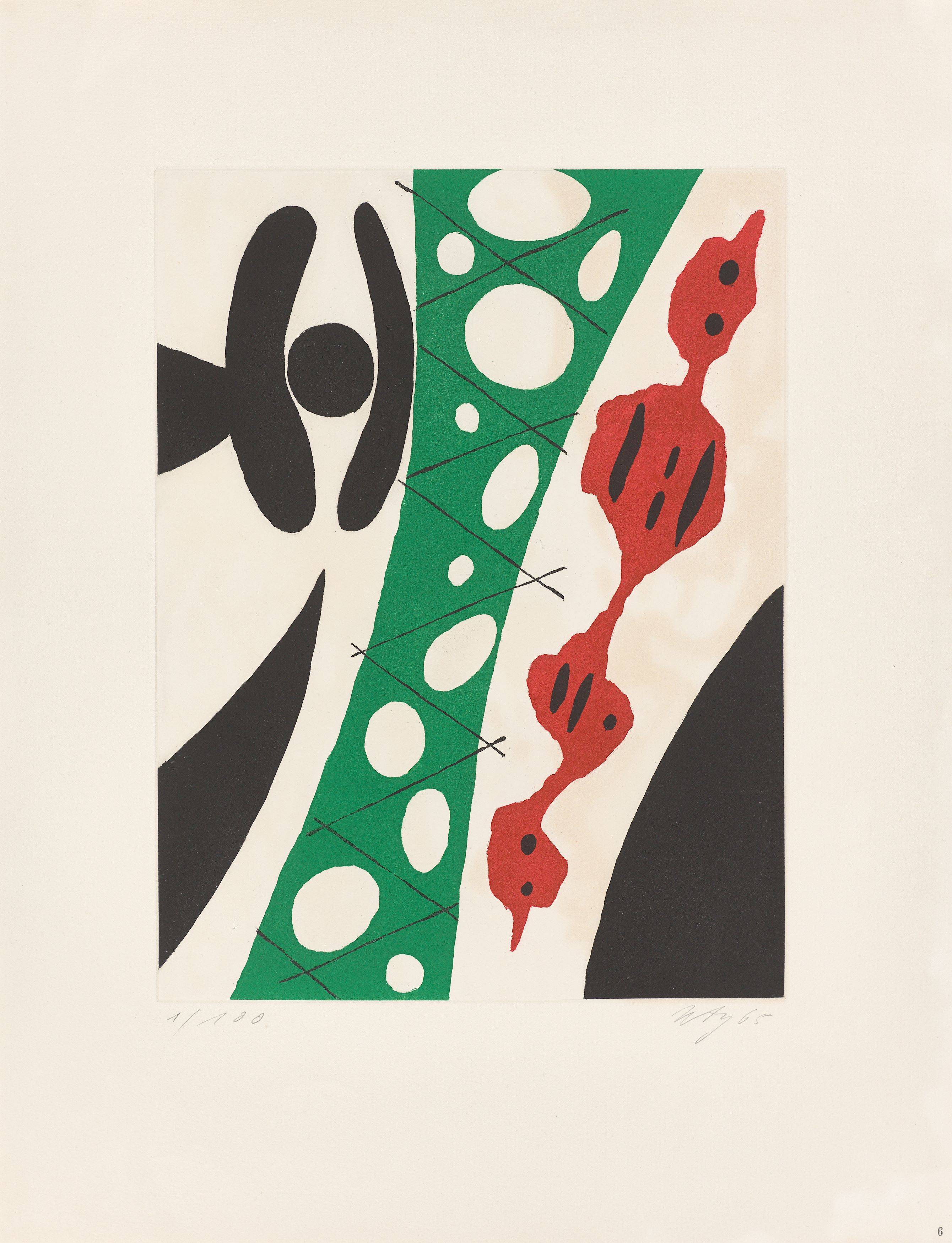 Auf diesem Bild ist das folgende Kunstwerk zu sehen: Ernst Wilhelm Nay. „Sechs Aquatinten“. 1965.