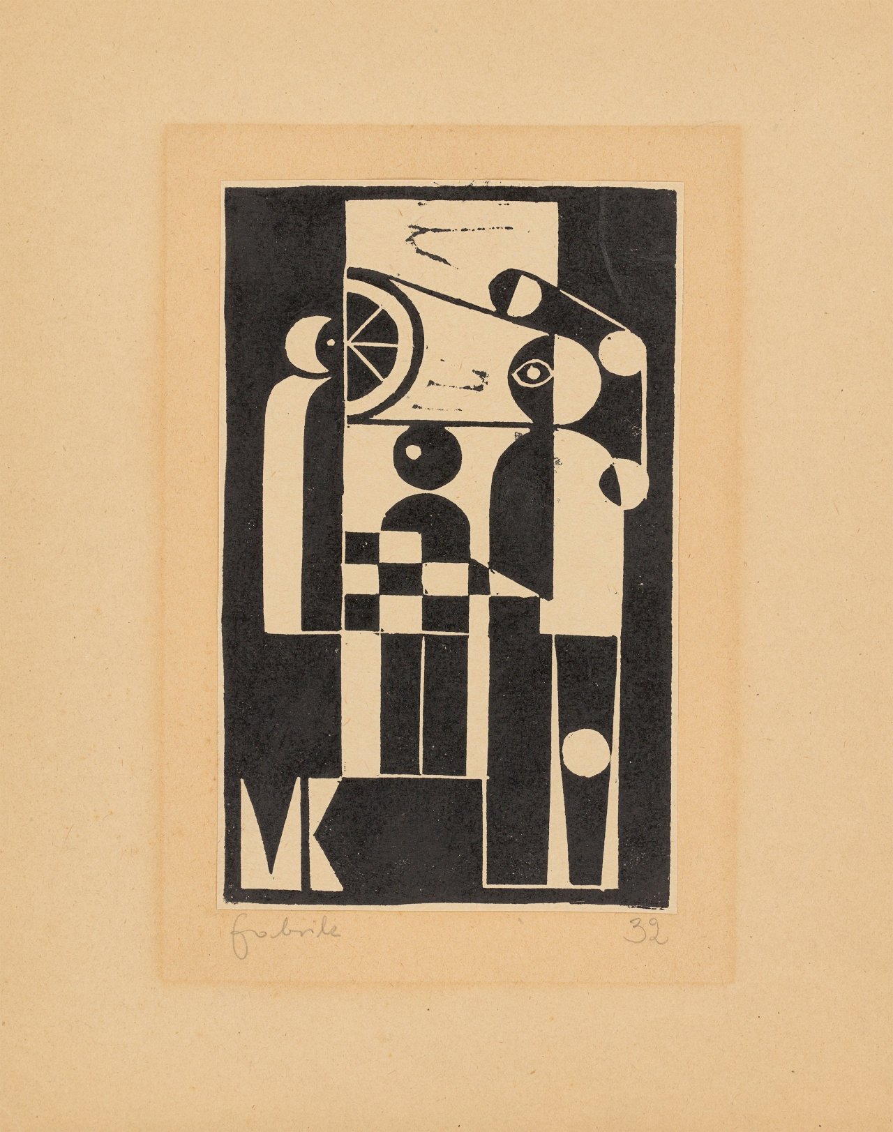 Auf diesem Bild ist das folgende Kunstwerk zu sehen: Erich Müller-Kraus. „Fabrik“. 1932.