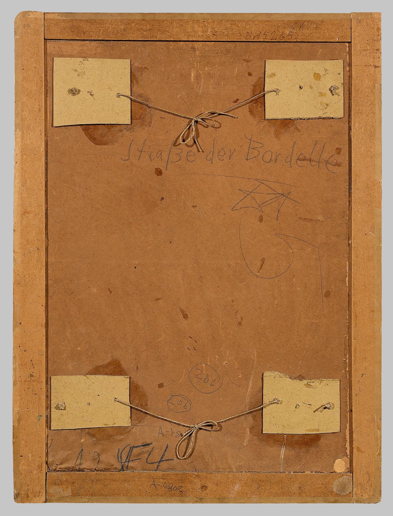 Auf diesem Bild ist das folgende Kunstwerk zu sehen: Otto Dix. „Straße der Bordelle“. 1914.