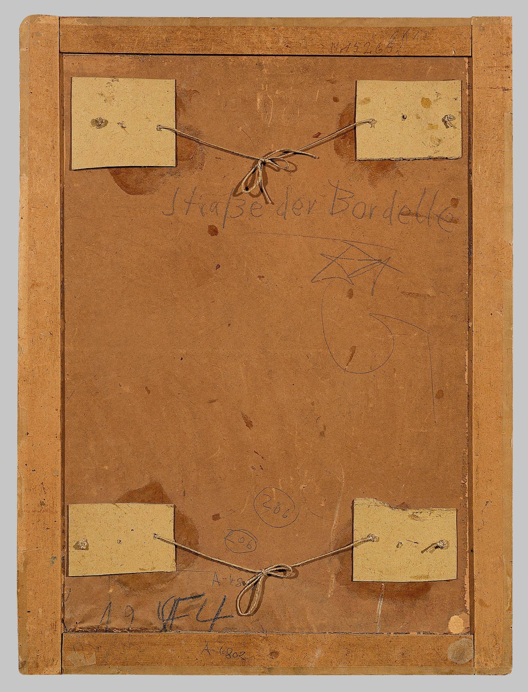 Auf diesem Bild ist das folgende Kunstwerk zu sehen: Otto Dix. „Straße der Bordelle“. 1914.