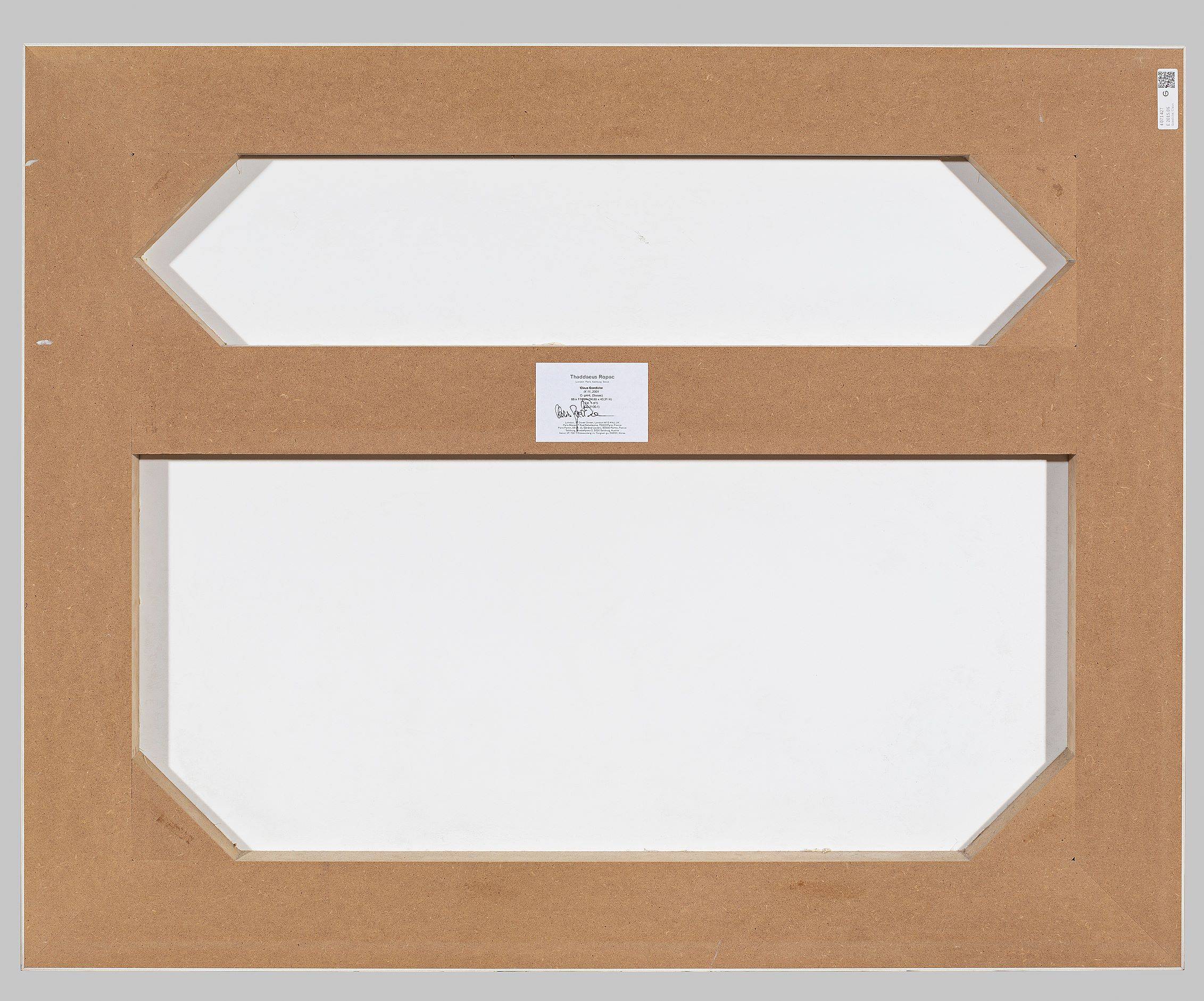 This picture shows the following artwork: Claus Goedicke. IX 11. 2001.
