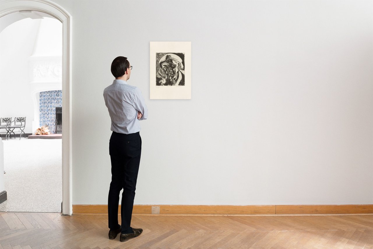 Auf diesem Bild ist das folgende Kunstwerk zu sehen: Peter August Böckstiegel. „Meine Mutter“. 1921.