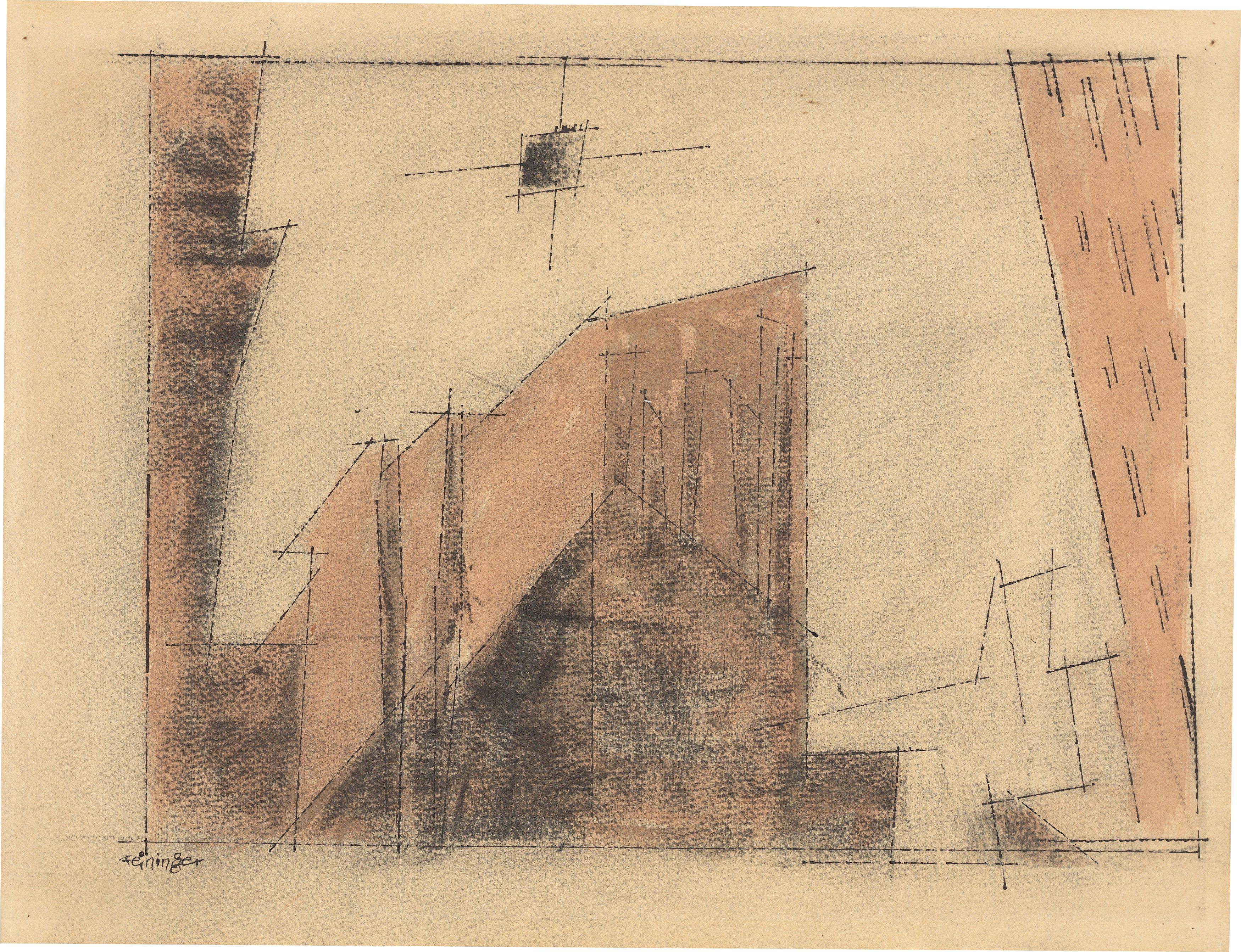 Auf diesem Bild ist das folgende Kunstwerk zu sehen: Lyonel Feininger. Stadt. 1931.