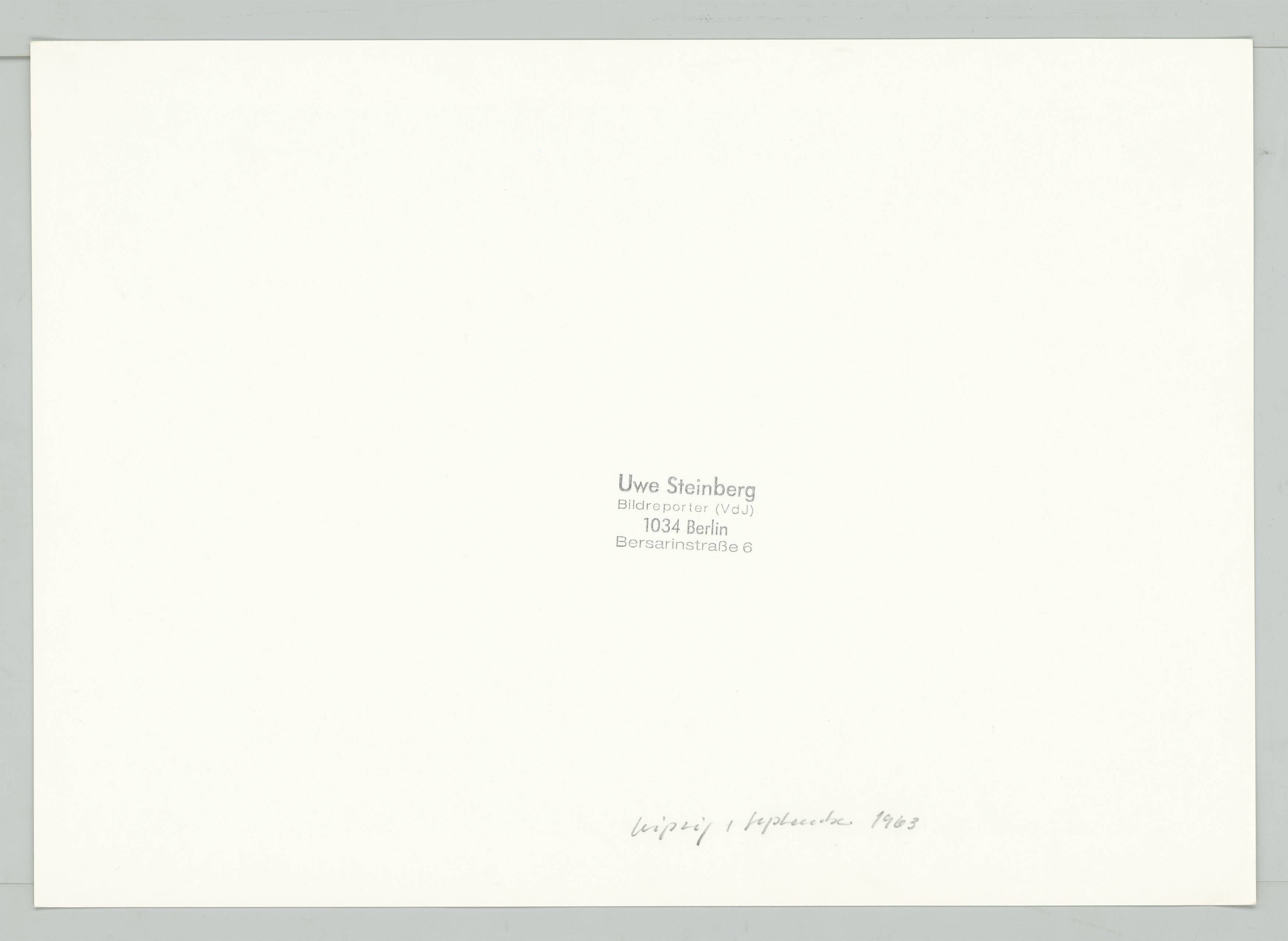 This picture shows the following artwork: Uwe Steinberg. Leipzig, September. 1963.