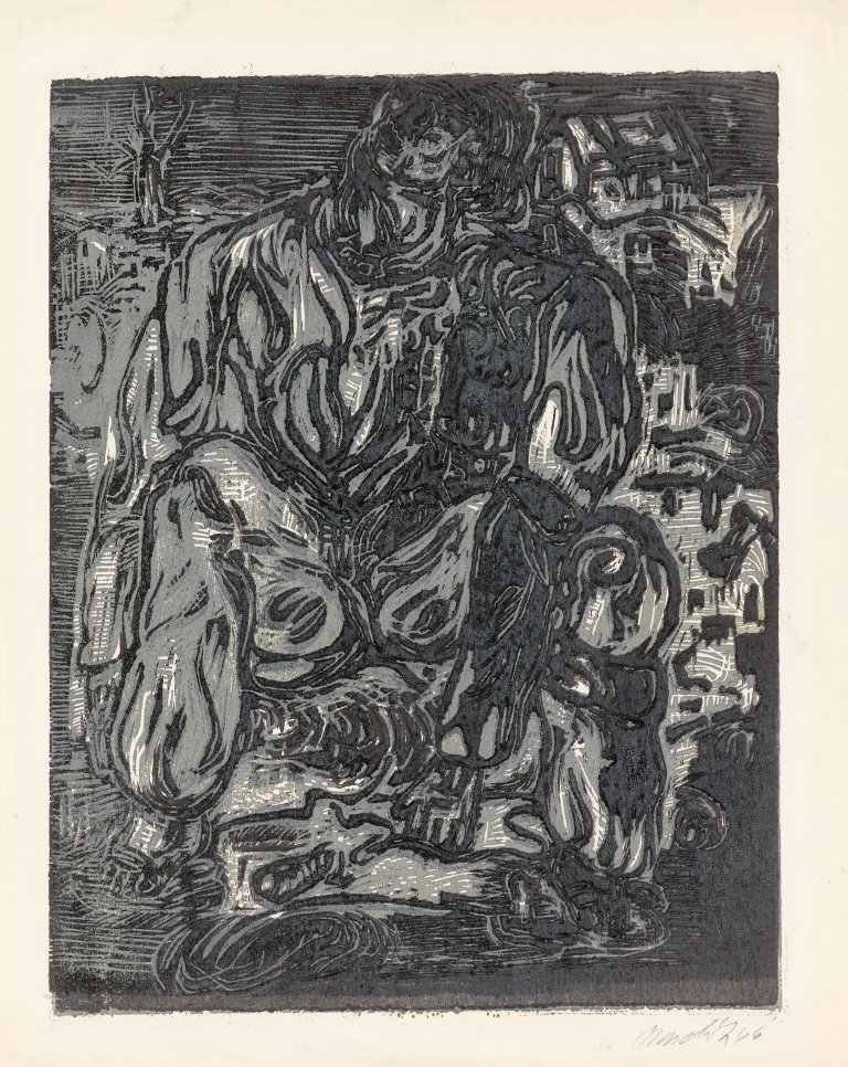 Auf diesem Bild ist das folgende Kunstwerk zu sehen: Georg Baselitz. Ohne Titel. 1966.