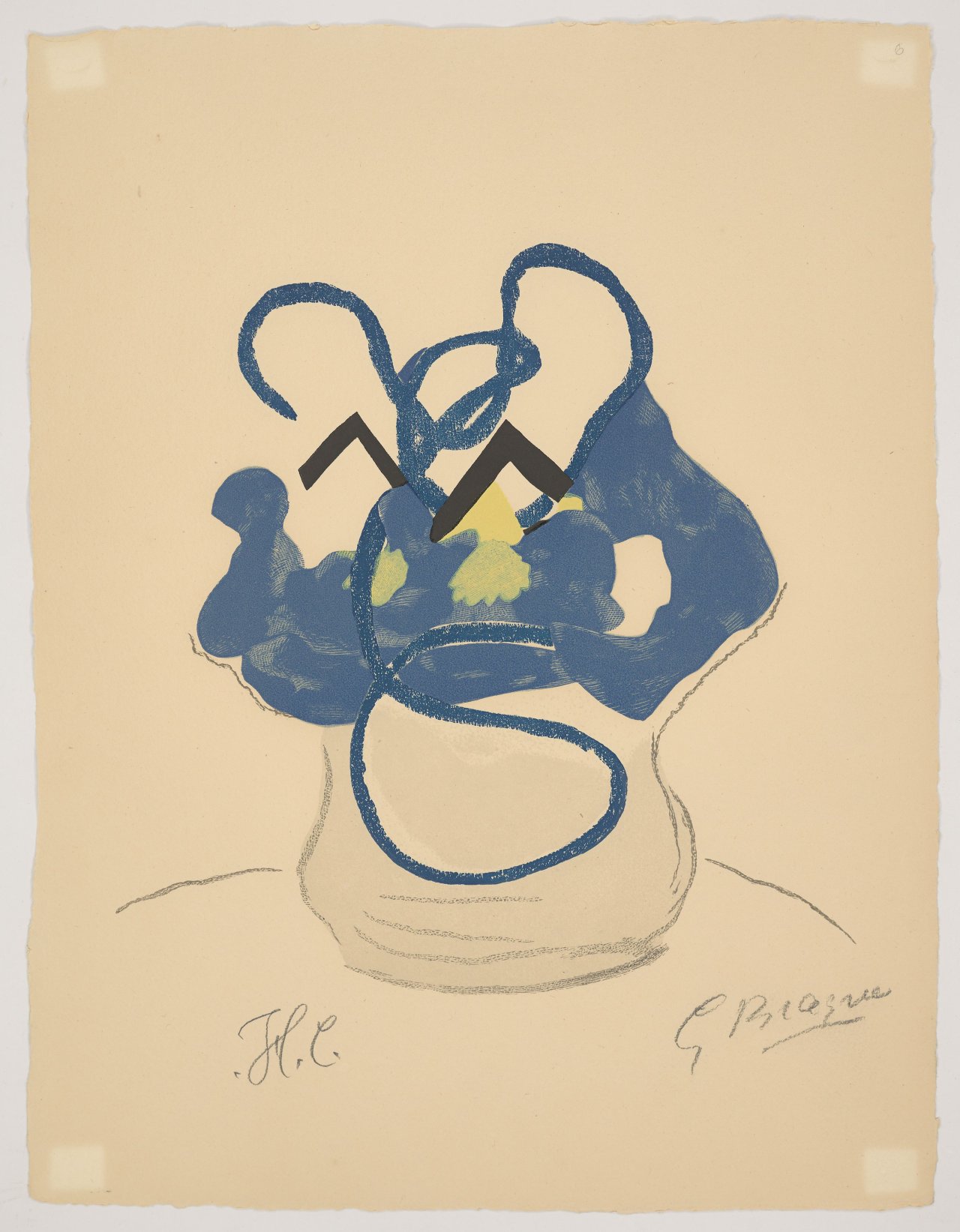 This picture shows the following artwork: Georges Braque. From: ”Si je mourais là-bas”. 1962.