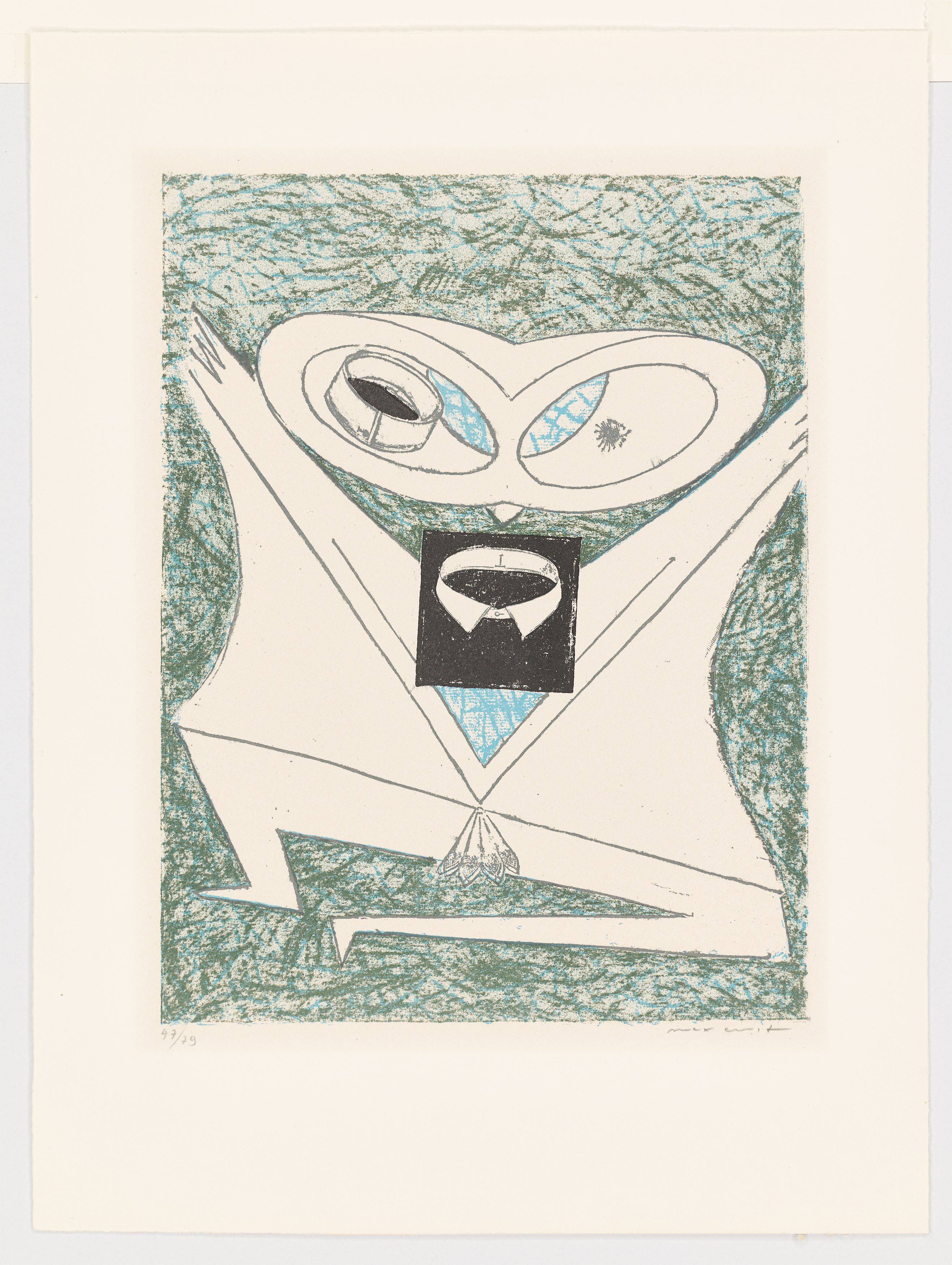 This picture shows the following artwork: Max Ernst. ”Zu: Pierre Hebey, Festin”. 1974.