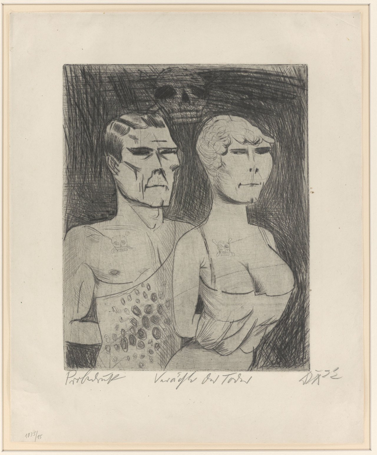 Auf diesem Bild ist das folgende Kunstwerk zu sehen: Otto Dix. „Verächter des Todes“. 1922.