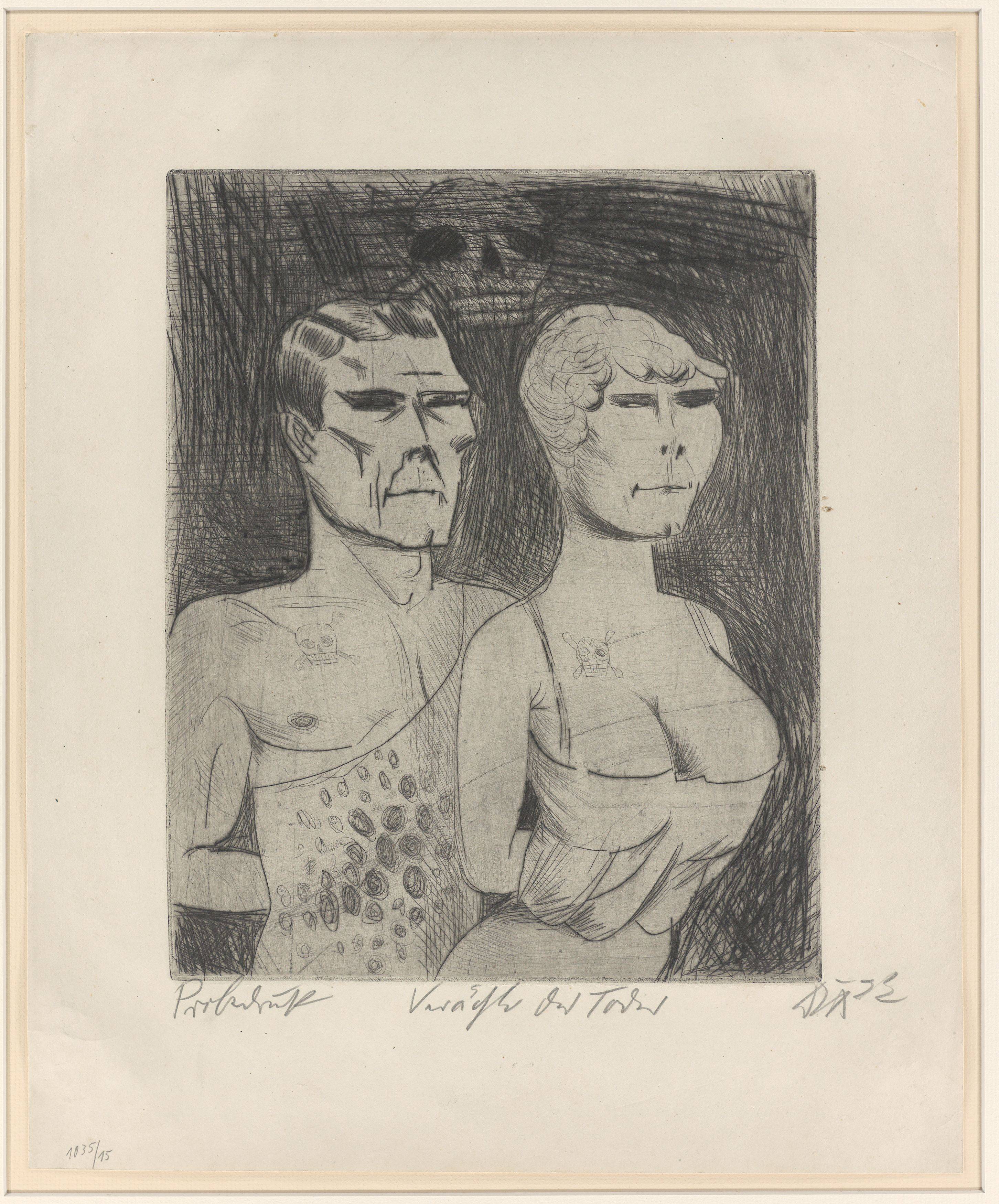 Auf diesem Bild ist das folgende Kunstwerk zu sehen: Otto Dix. „Verächter des Todes“. 1922.