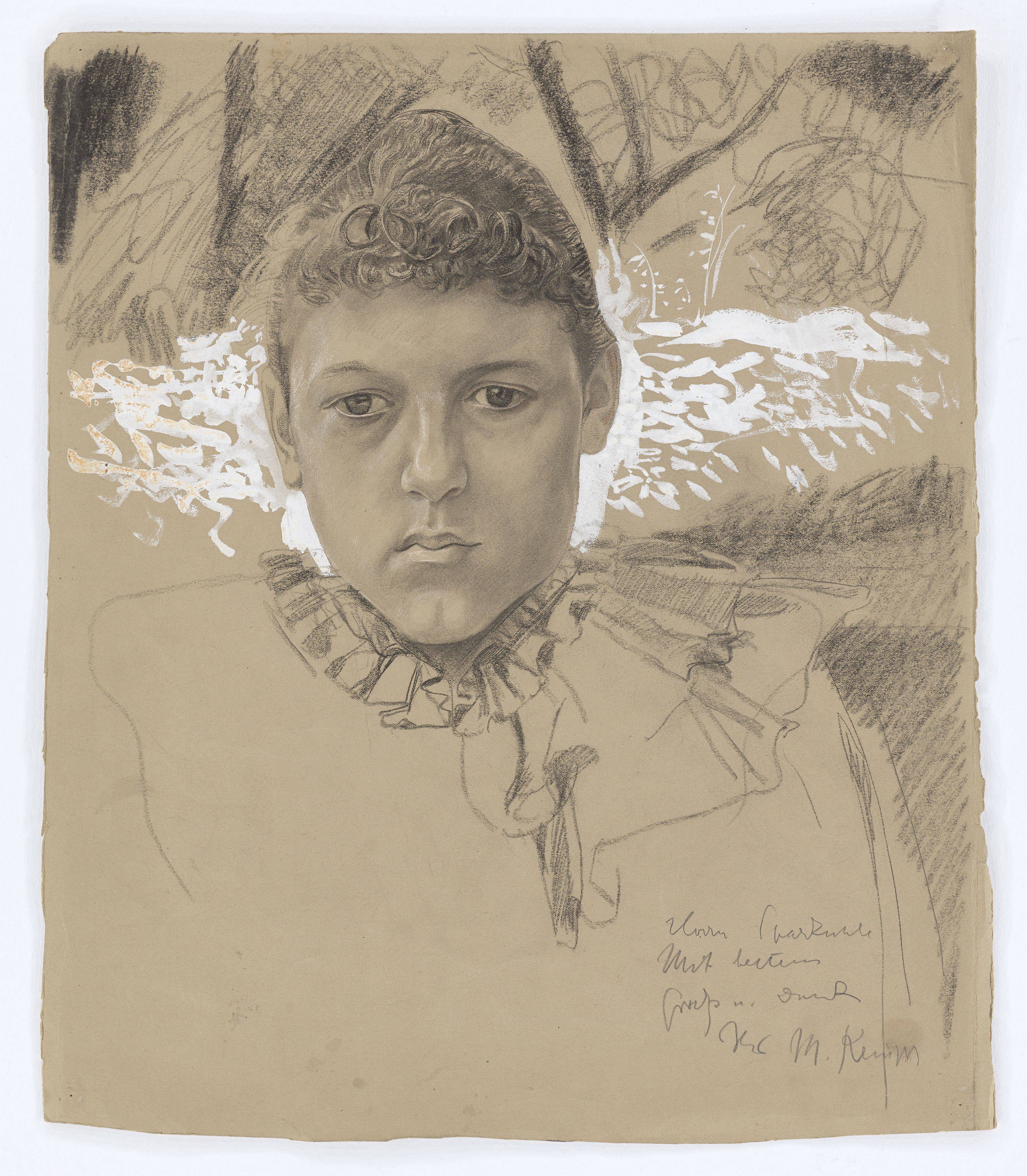 This picture shows the following artwork: Max Klinger. Portrait of a Young Woman. Before 1913.