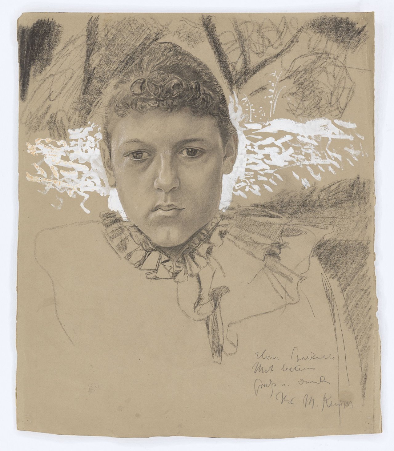 This picture shows the following artwork: Max Klinger. Portrait of a Young Woman. Before 1913.