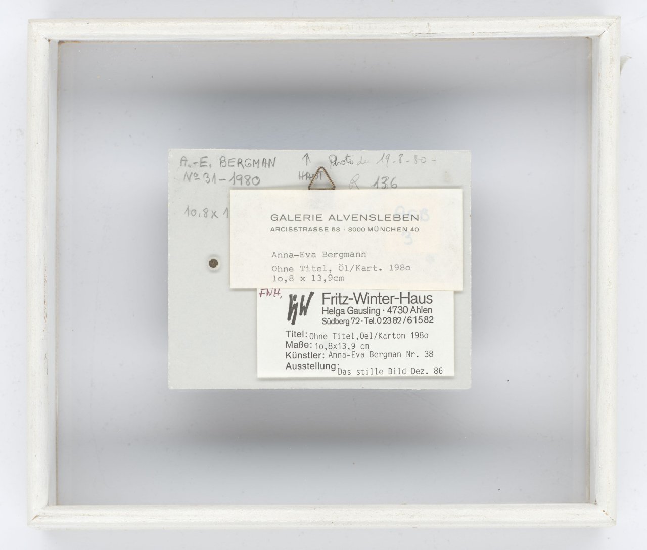 Auf diesem Bild ist das folgende Kunstwerk zu sehen: Anna-Eva Bergman. „No 2-1979 Côte argentée“ / „No 31-1980“ / „No 47-1980“. 1979 / 1980 / 1980.