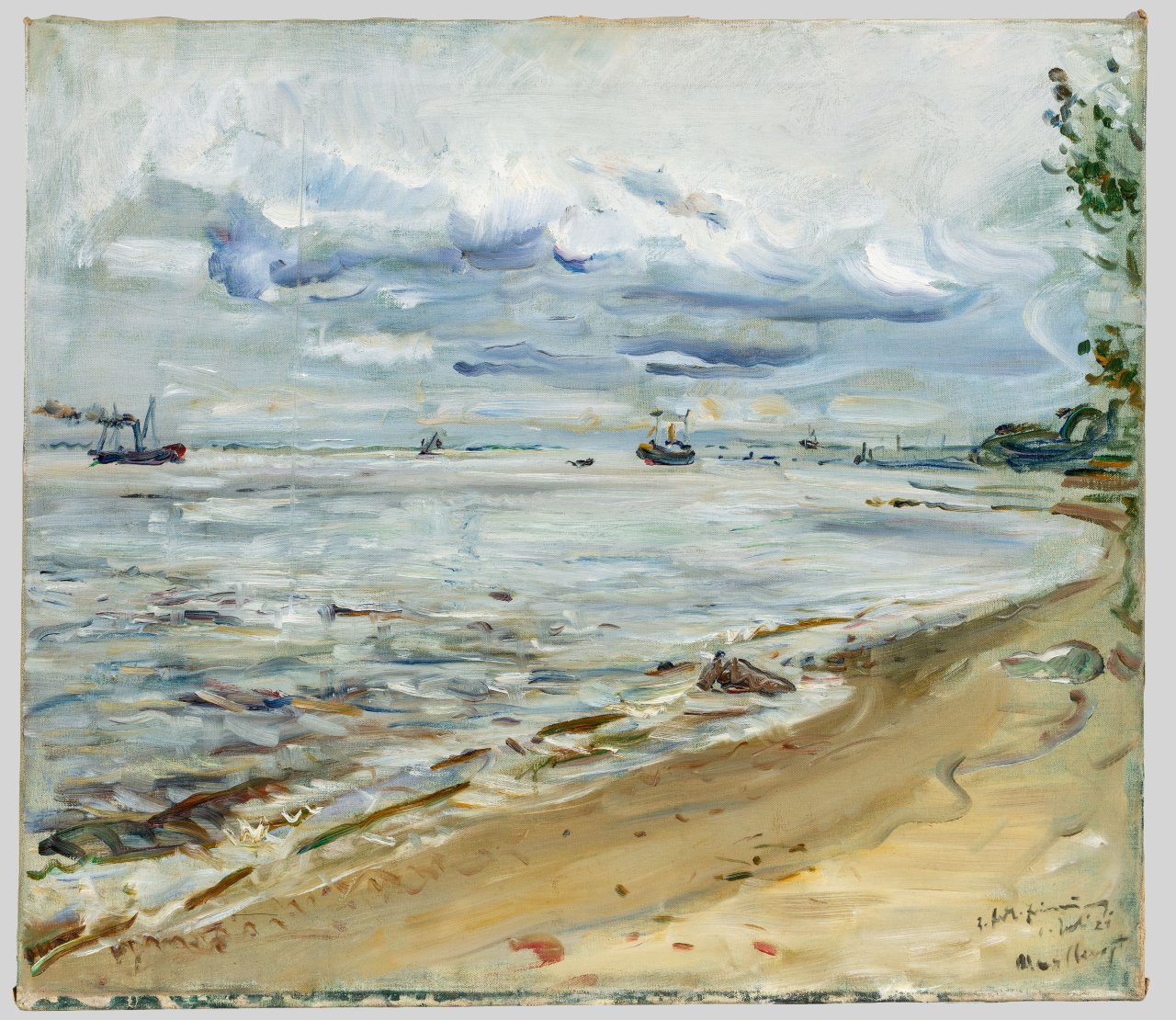 This picture shows the following artwork: Max Slevogt. Elbe at Teufelsbrück (Hamburg). 1929.