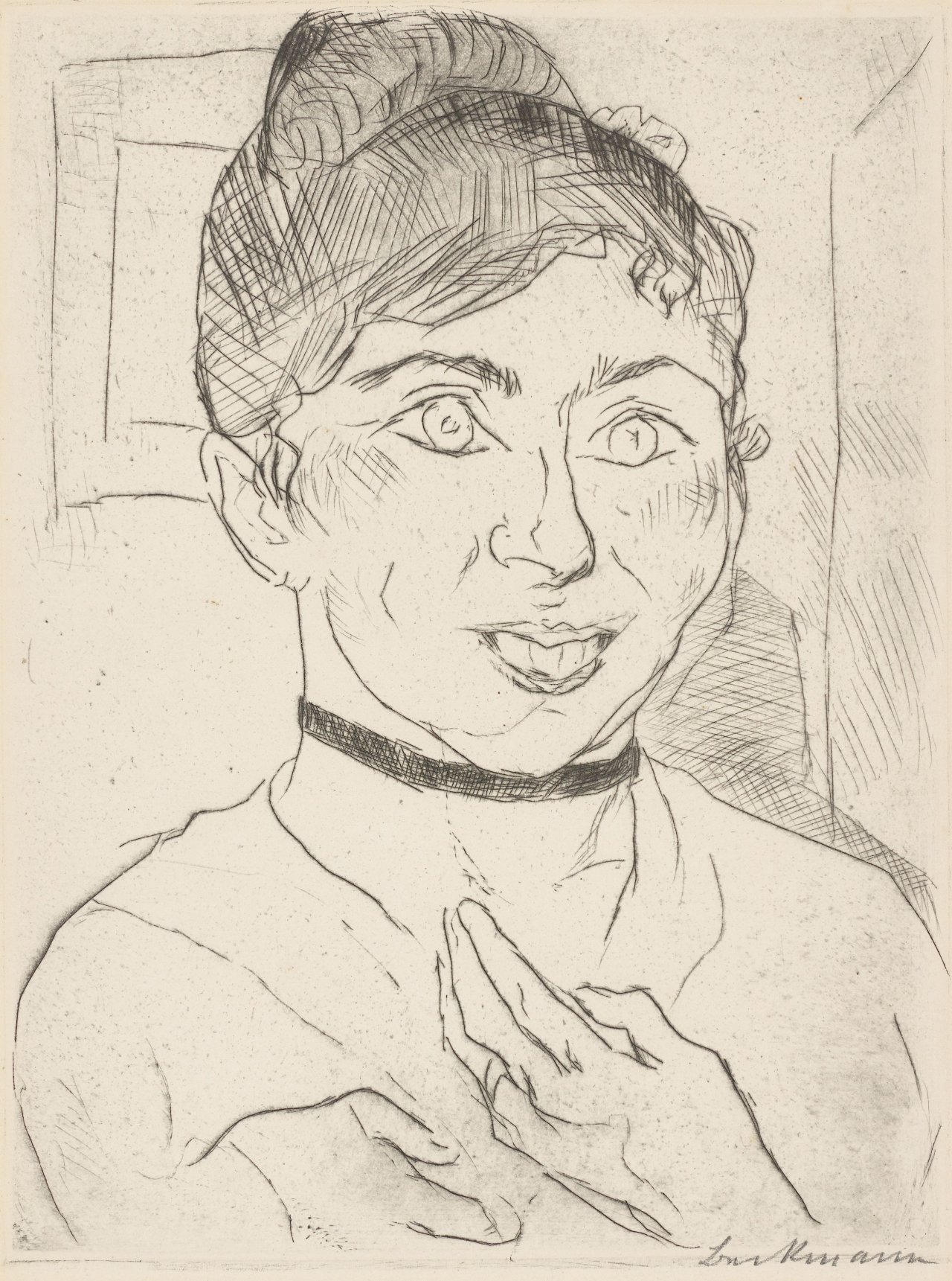 This picture shows the following artwork: Max Beckmann. ”Bildnis Käthe Carl”. Circa 1916/1920.