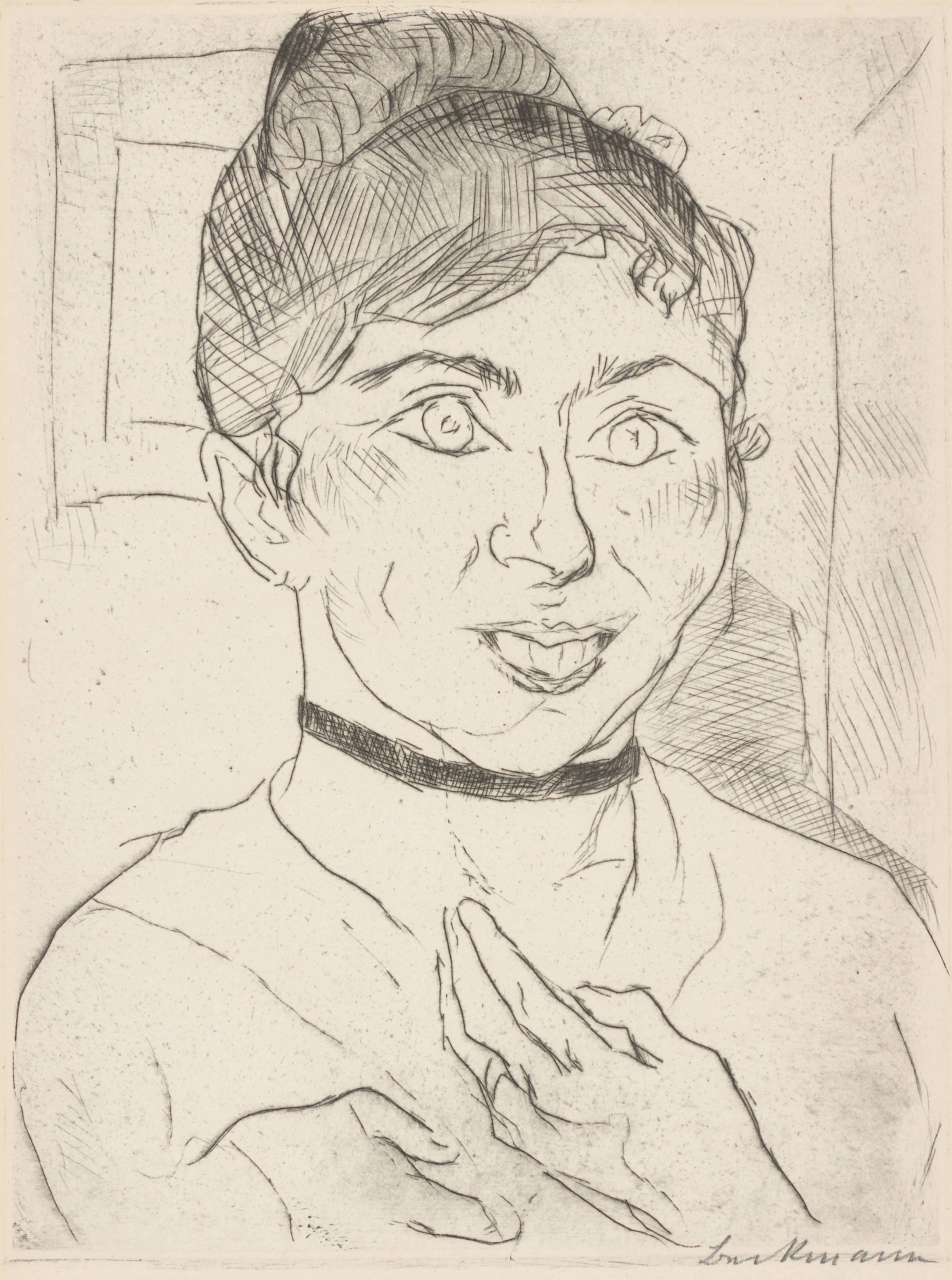 This picture shows the following artwork: Max Beckmann. ”Bildnis Käthe Carl”. Circa 1916/1920.