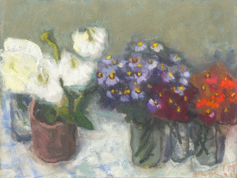 This picture shows the following artwork: Klaus Fußmann. Flowers (daisies). 1999.