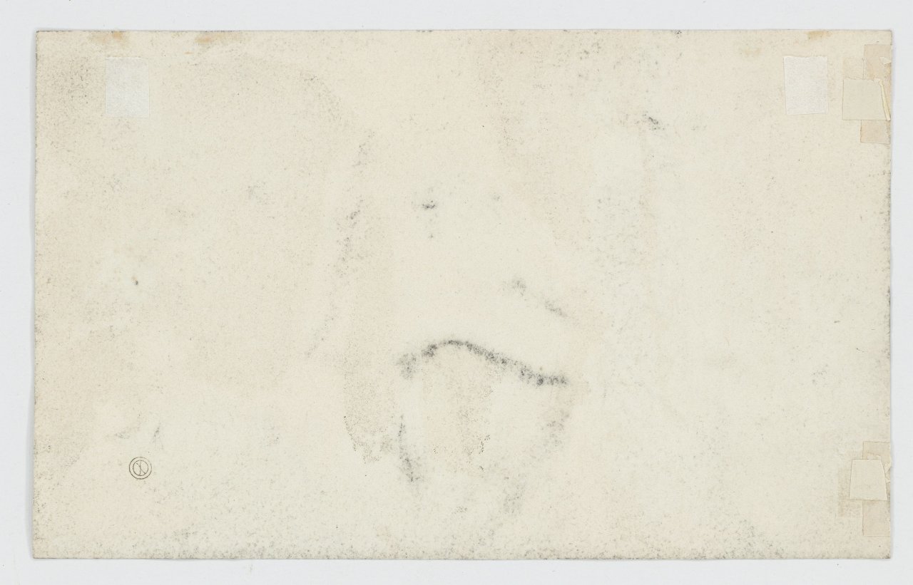 This picture shows the following artwork: Adolph Menzel. Study sheet with three sketches of a bearded man. 1889.