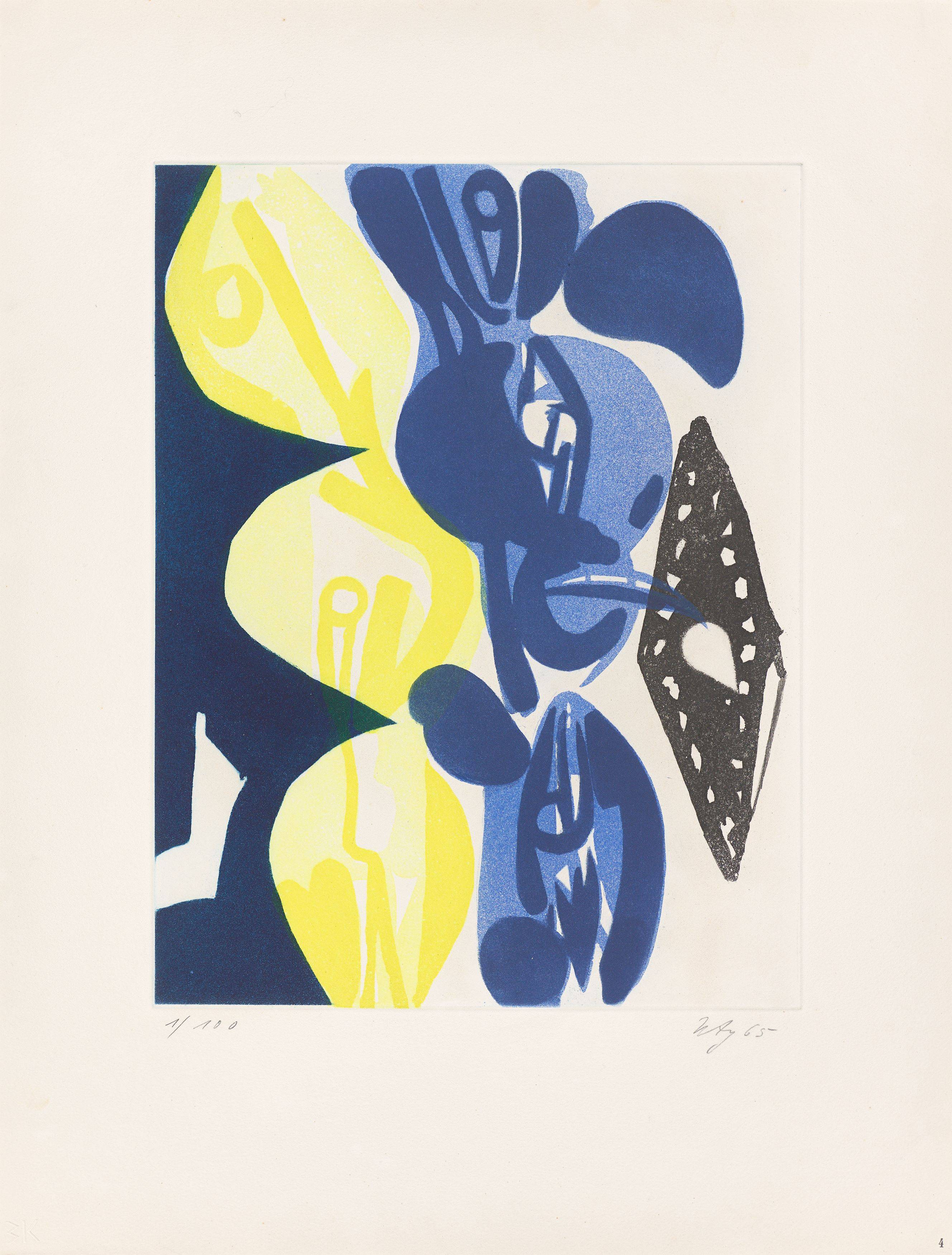 Auf diesem Bild ist das folgende Kunstwerk zu sehen: Ernst Wilhelm Nay. „Sechs Aquatinten“. 1965.
