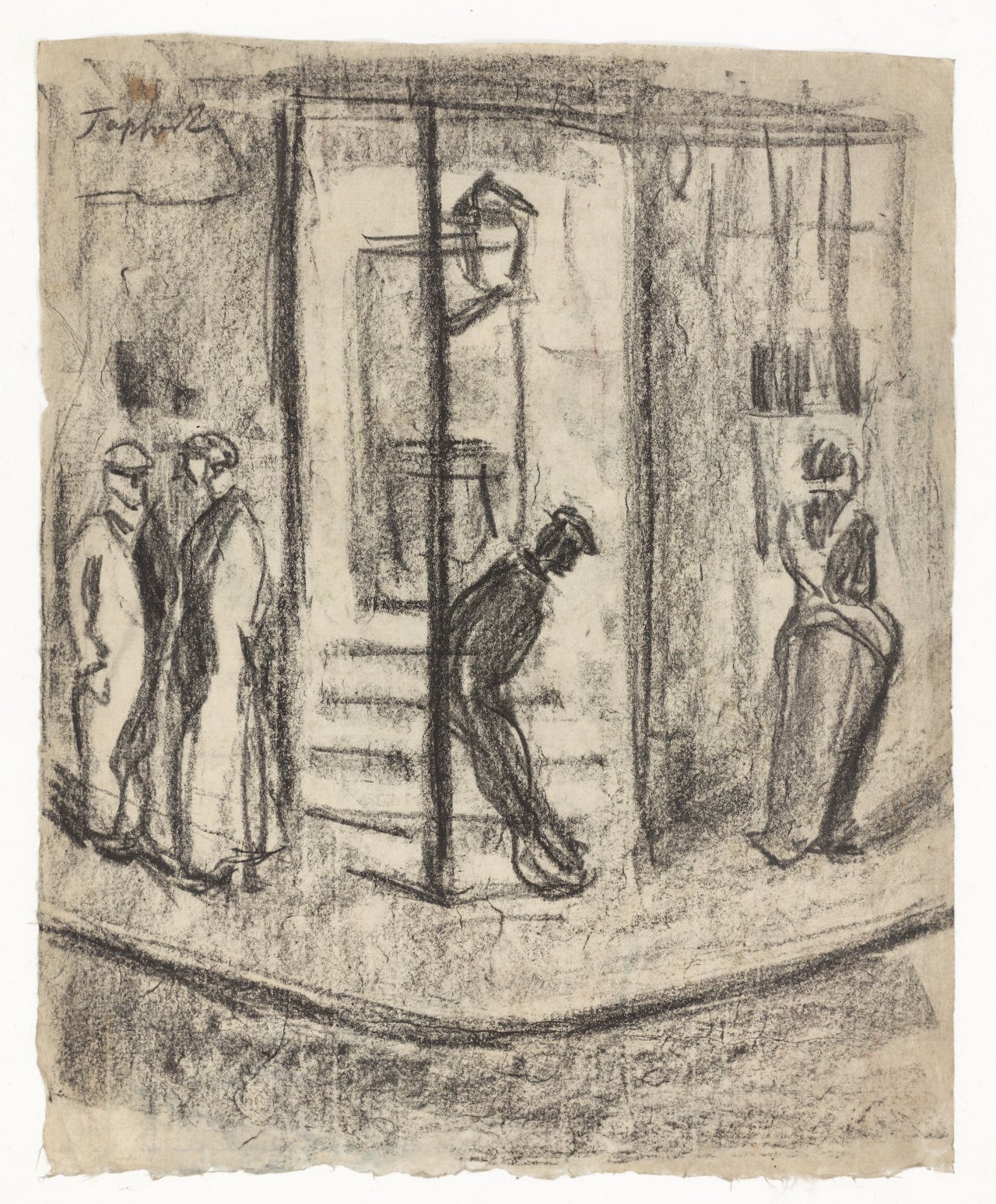 This picture shows the following artwork: Georg Tappert. ”Nächtliche Straße”. 1911.