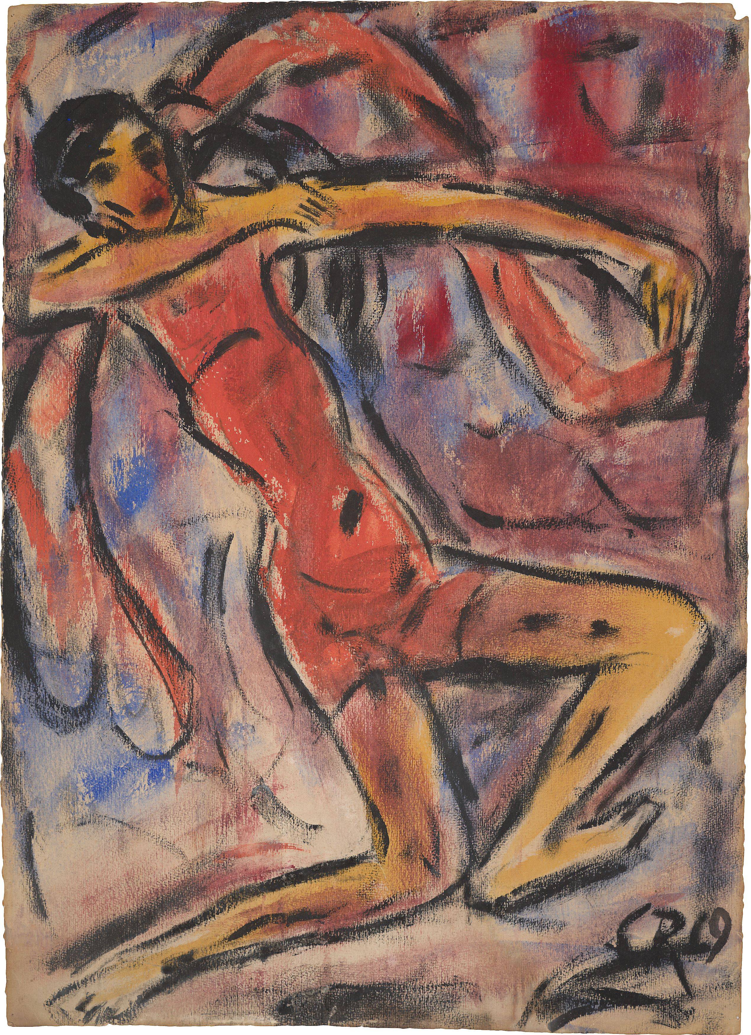 This picture shows the following artwork: Christian Rohlfs. ”Tänzerin”. 1919.