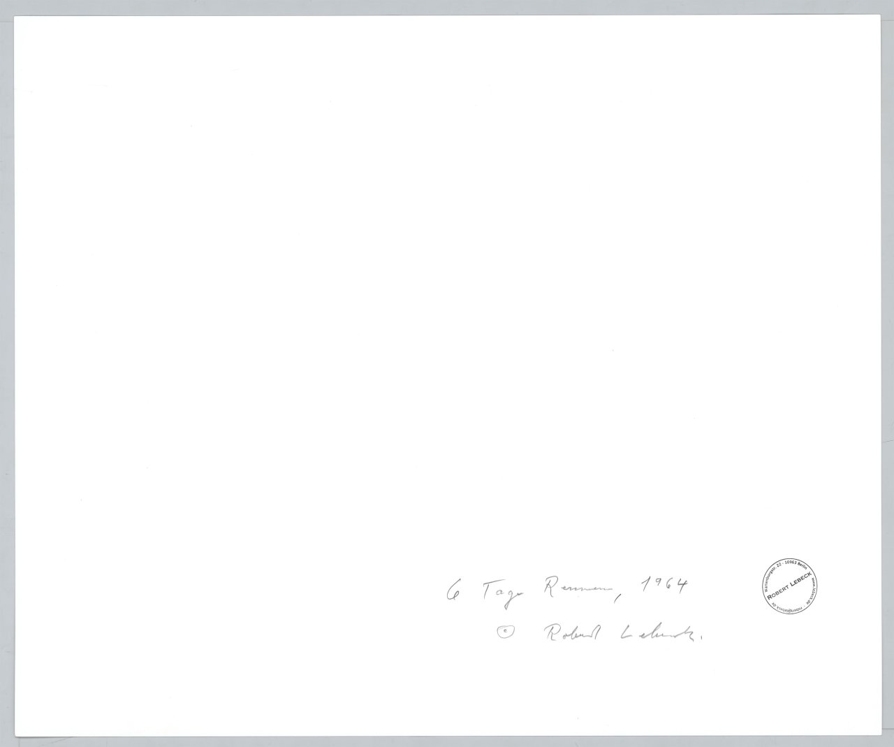 This picture shows the following artwork: Robert Lebeck. ”6 Tage Rennen”. 1964.