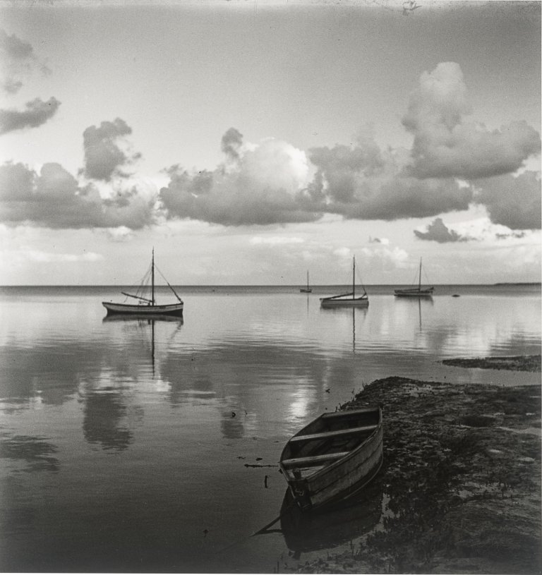 Auf diesem Bild ist das folgende Kunstwerk zu sehen: Bleicke Bleicken. Abend am Haff I, Keitum. 1931/35.