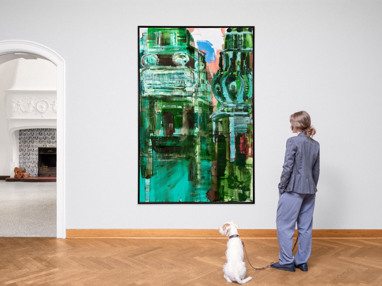 This picture shows the following artwork: Rainer Fetting. ”Turmfolge Copenhagen”. 1996.