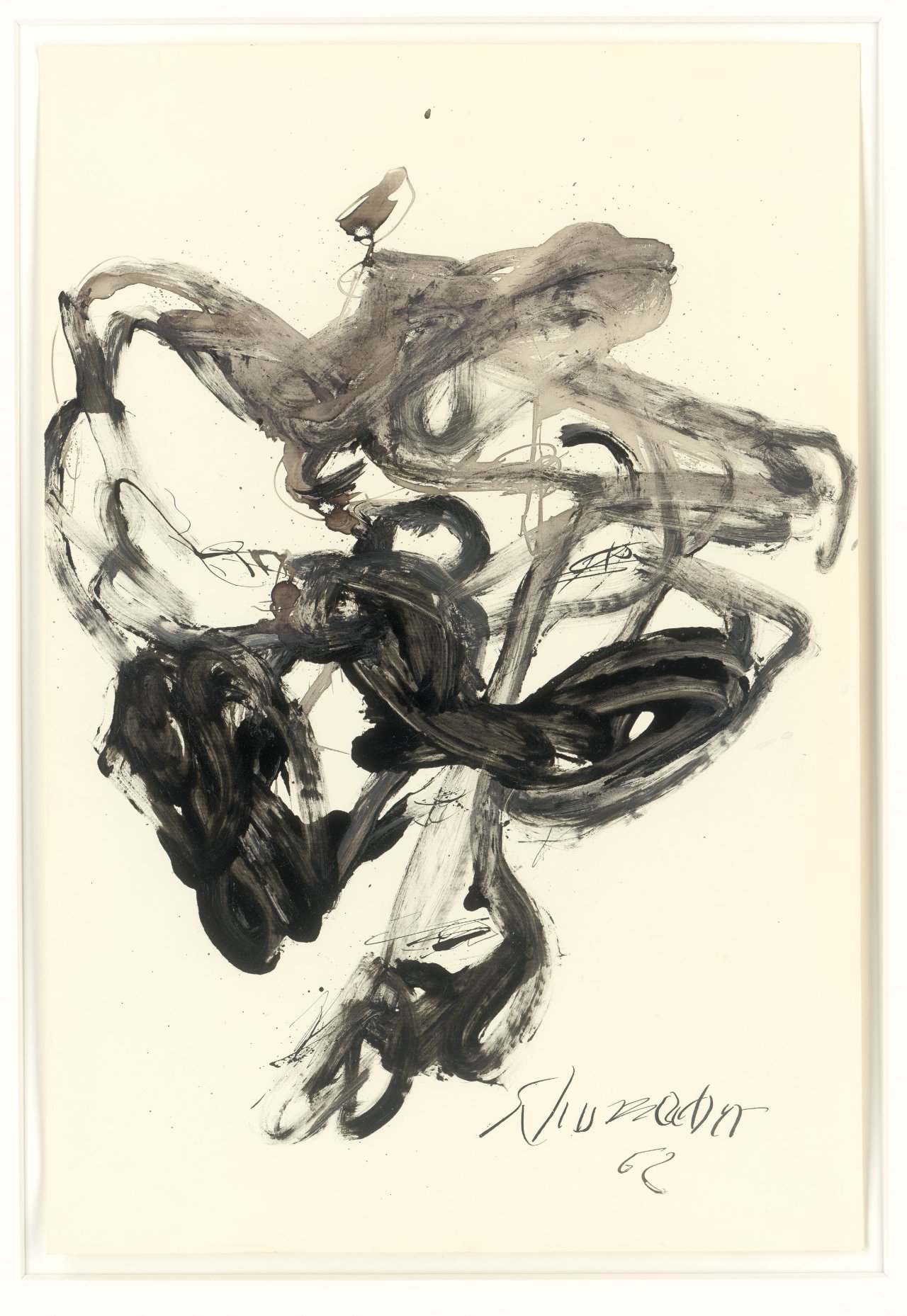 This picture shows the following artwork: Emil Schumacher. Untitled. 1962.