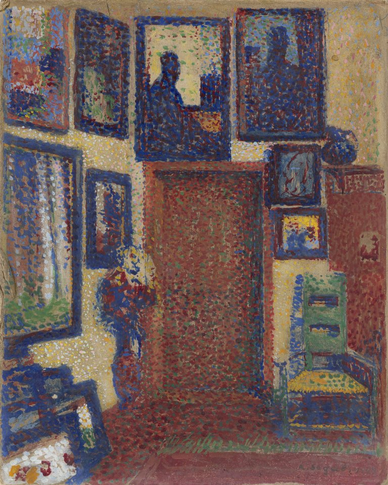 This picture shows the following artwork: Arthur Segal. ”Atelier Interieur”. 1909.