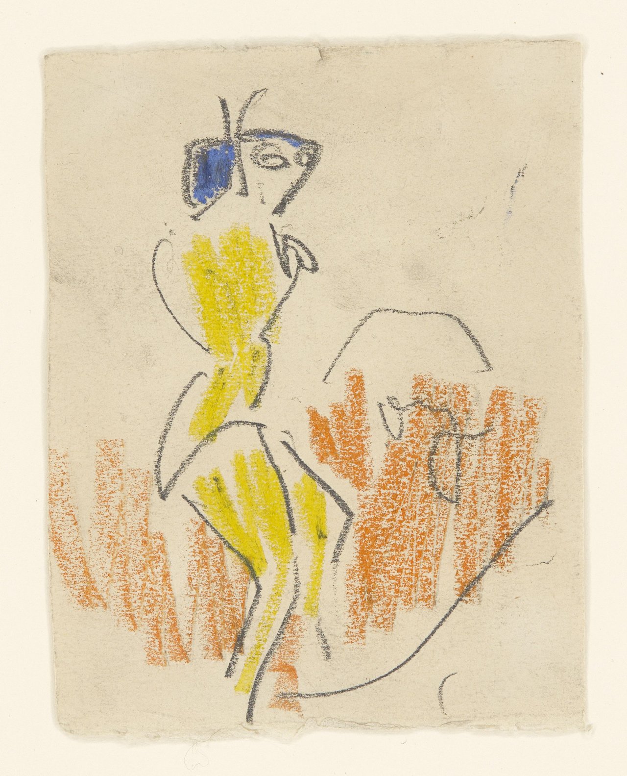 This picture shows the following artwork: Erich Heckel. ”Bewegte weibliche Figur”. Circa 1910.