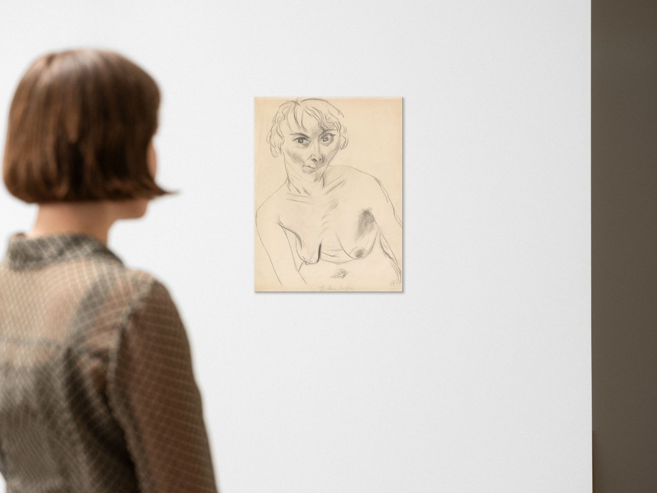 This picture shows the following artwork: Otto Dix. ”Weiblicher Halbakt” (Modell Elli). 1921.