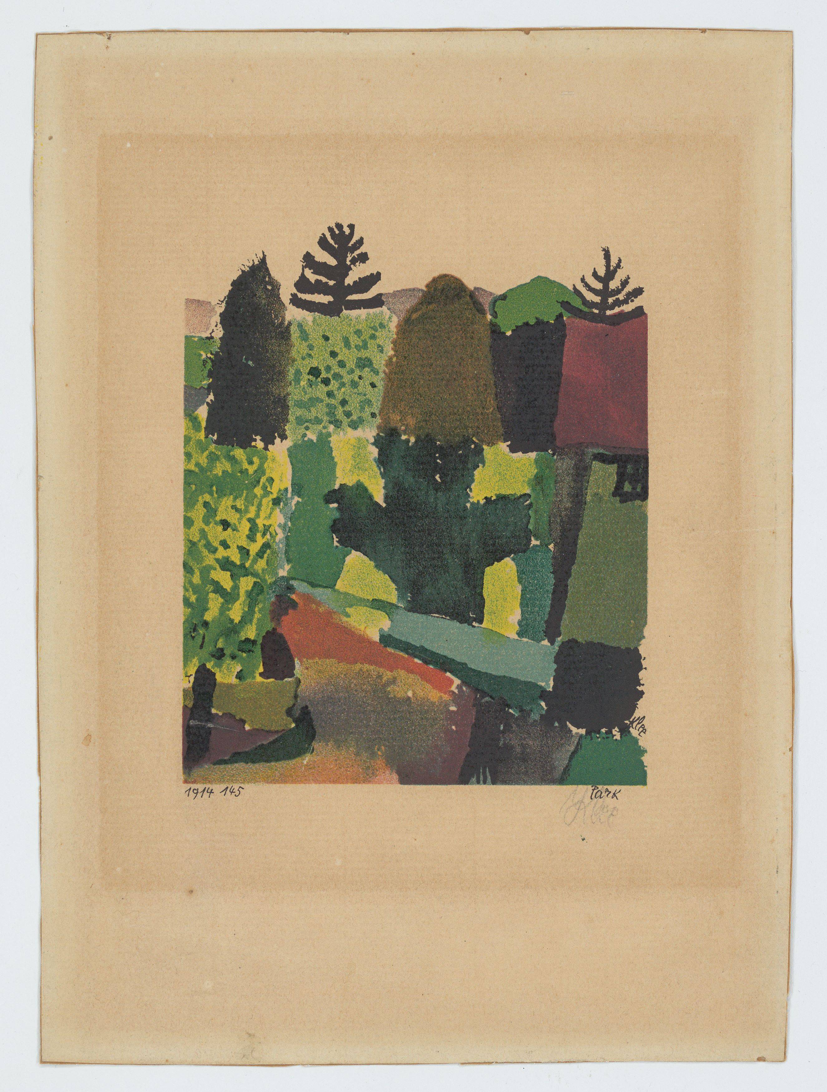 This picture shows the following artwork: Paul Klee. ”Park”. 1920.