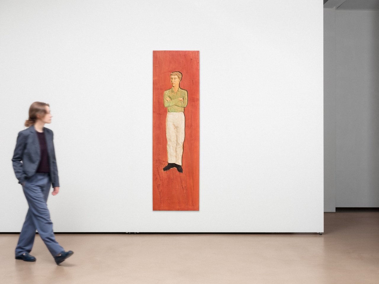 Auf diesem Bild ist das folgende Kunstwerk zu sehen: Stephan Balkenhol. Figurenrelief Mann. 1996.
