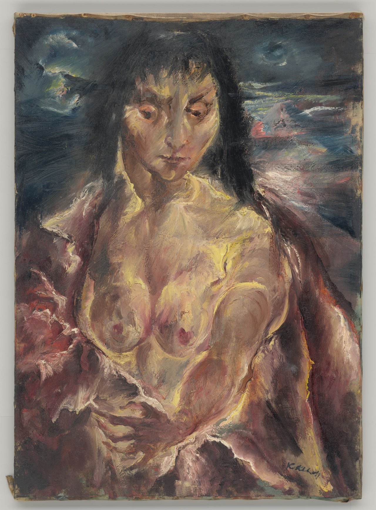 This picture shows the following artwork: Wilhelm Kohlhoff. ”Frauenhalbakt (Kathrin)”. Circa 1920.