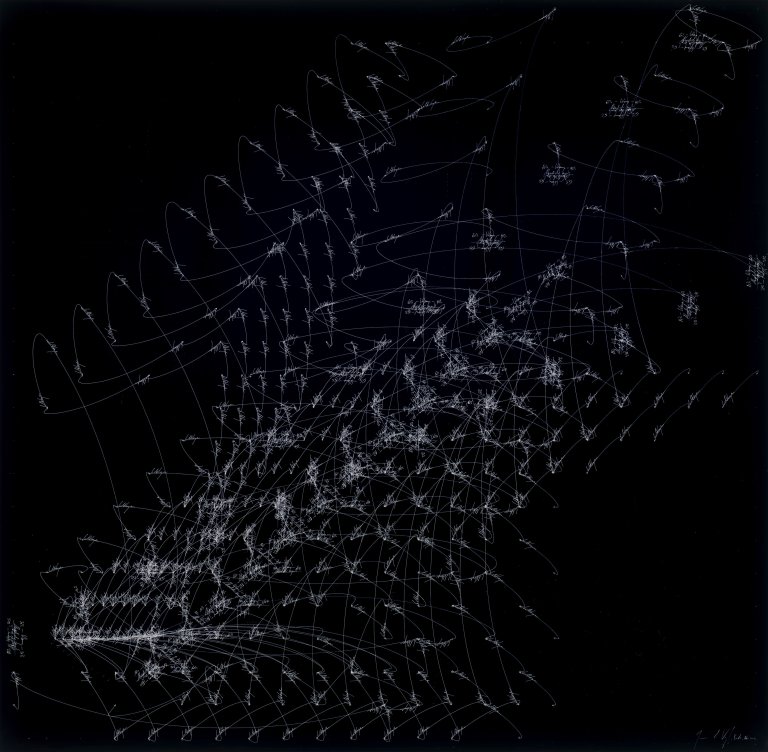 This picture shows the following artwork: Jorinde Voigt. ”Lichtbogen - Quadrat Umkehrung”. 2007.