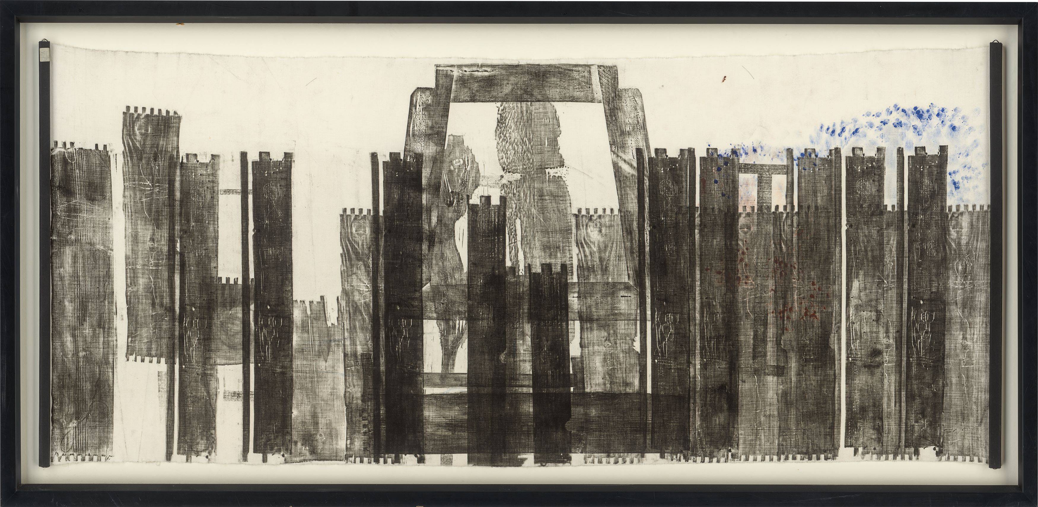 Auf diesem Bild ist das folgende Kunstwerk zu sehen: Gerhard Altenbourg. „Auf den Zinnen von Troja“. 1960.