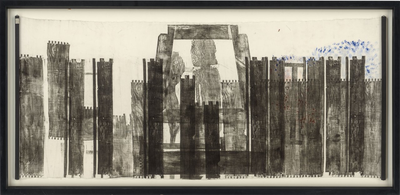 Auf diesem Bild ist das folgende Kunstwerk zu sehen: Gerhard Altenbourg. „Auf den Zinnen von Troja“. 1960.