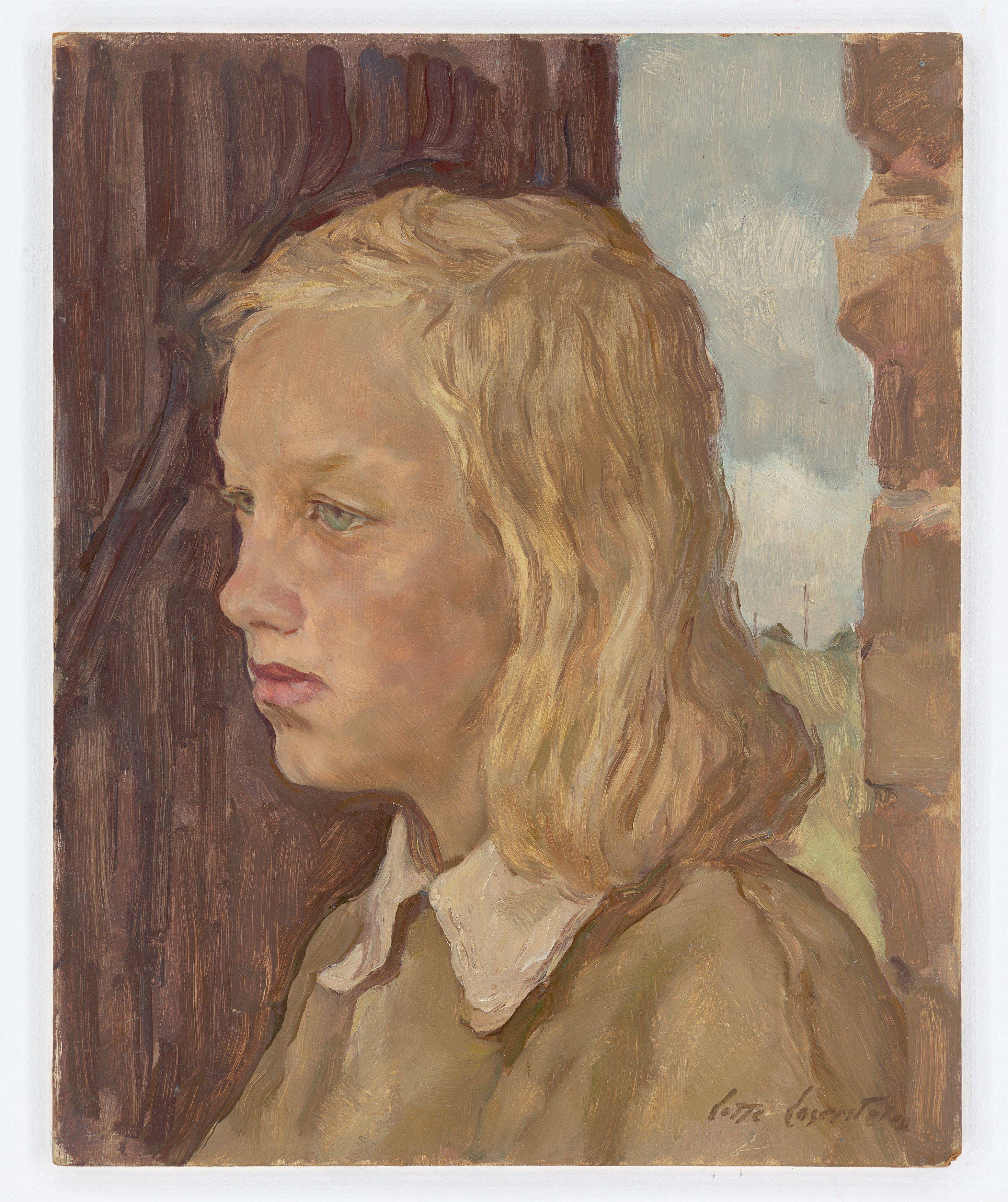 This picture shows the following artwork: Lotte Laserstein. ”Blondes Mädchen, im Profil”.
