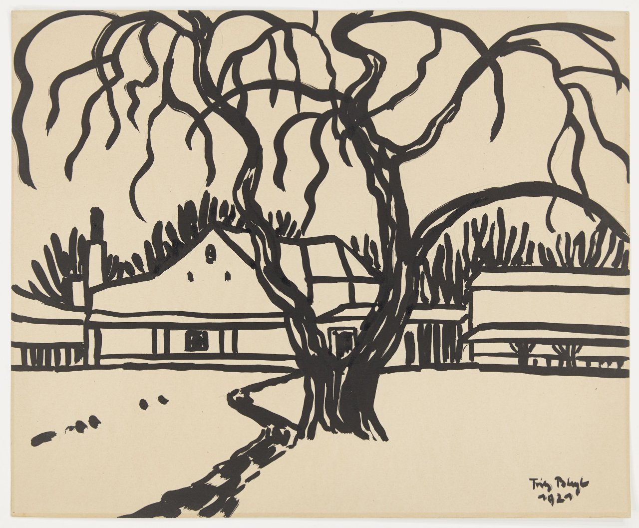 This picture shows the following artwork: Fritz Bleyl. ”Havellandschaft V”. 1921.